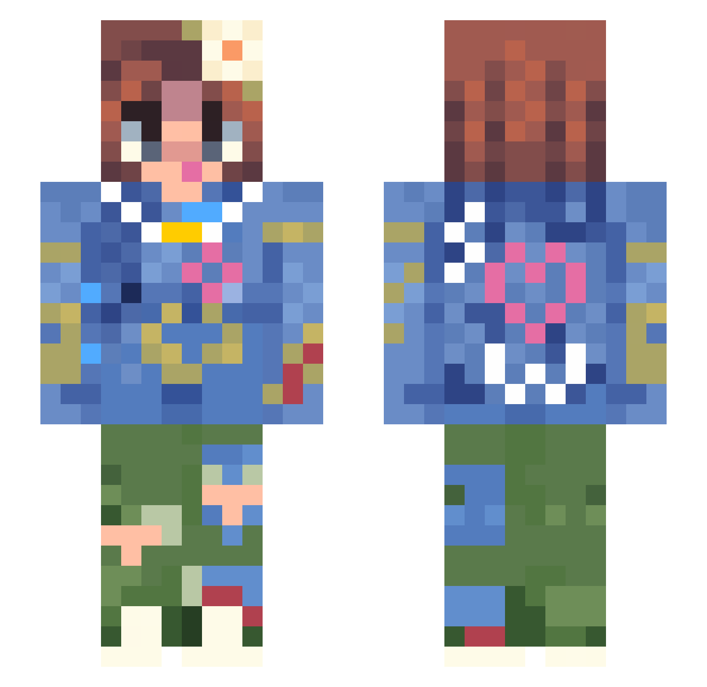 szzyzzzy Minecraft skin, front and back view