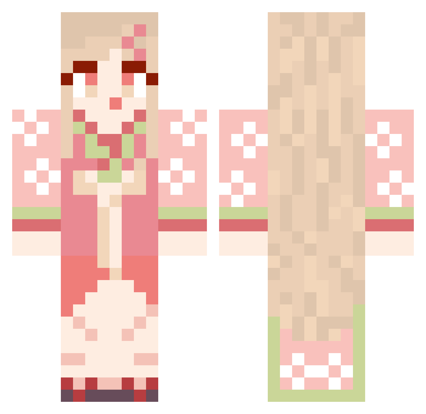 kshksh0368 Minecraft skin, front and back view