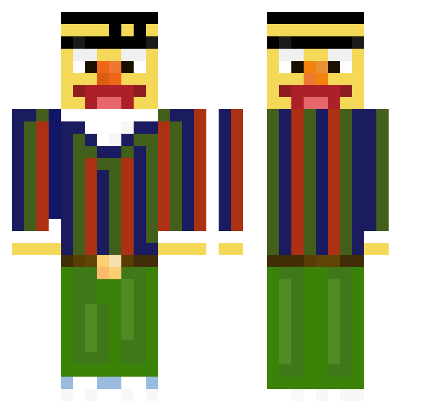 VnPx_ Minecraft skin, front and back view