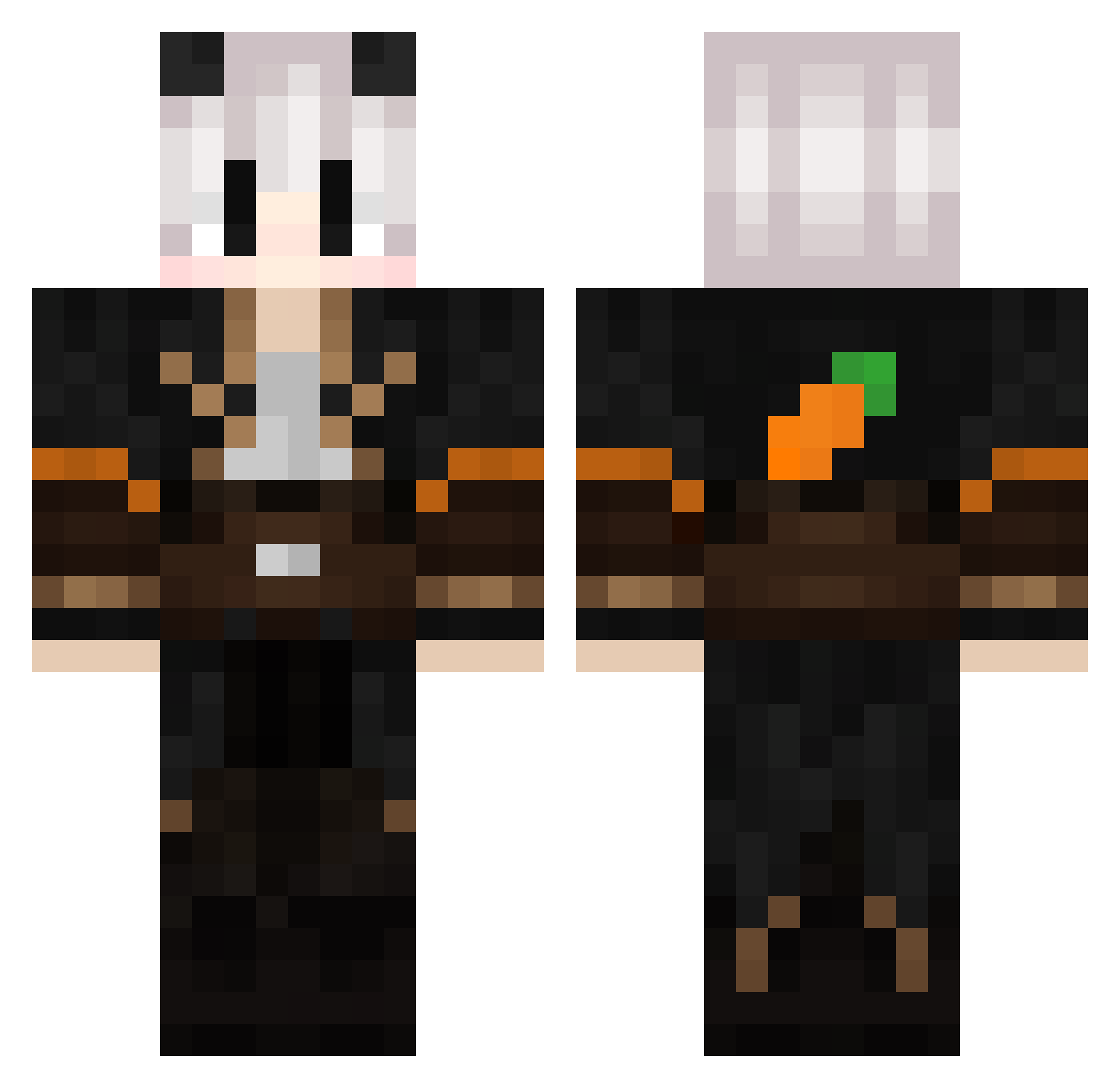 No_Suprxme Minecraft skin, front and back view