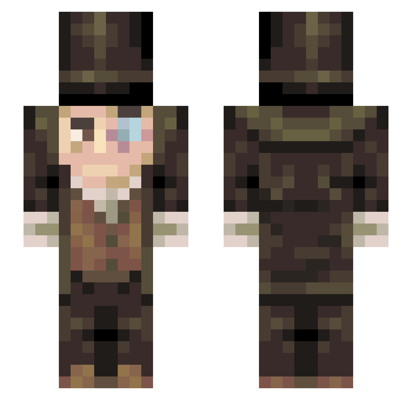 felix_ou Minecraft skin, front and back view