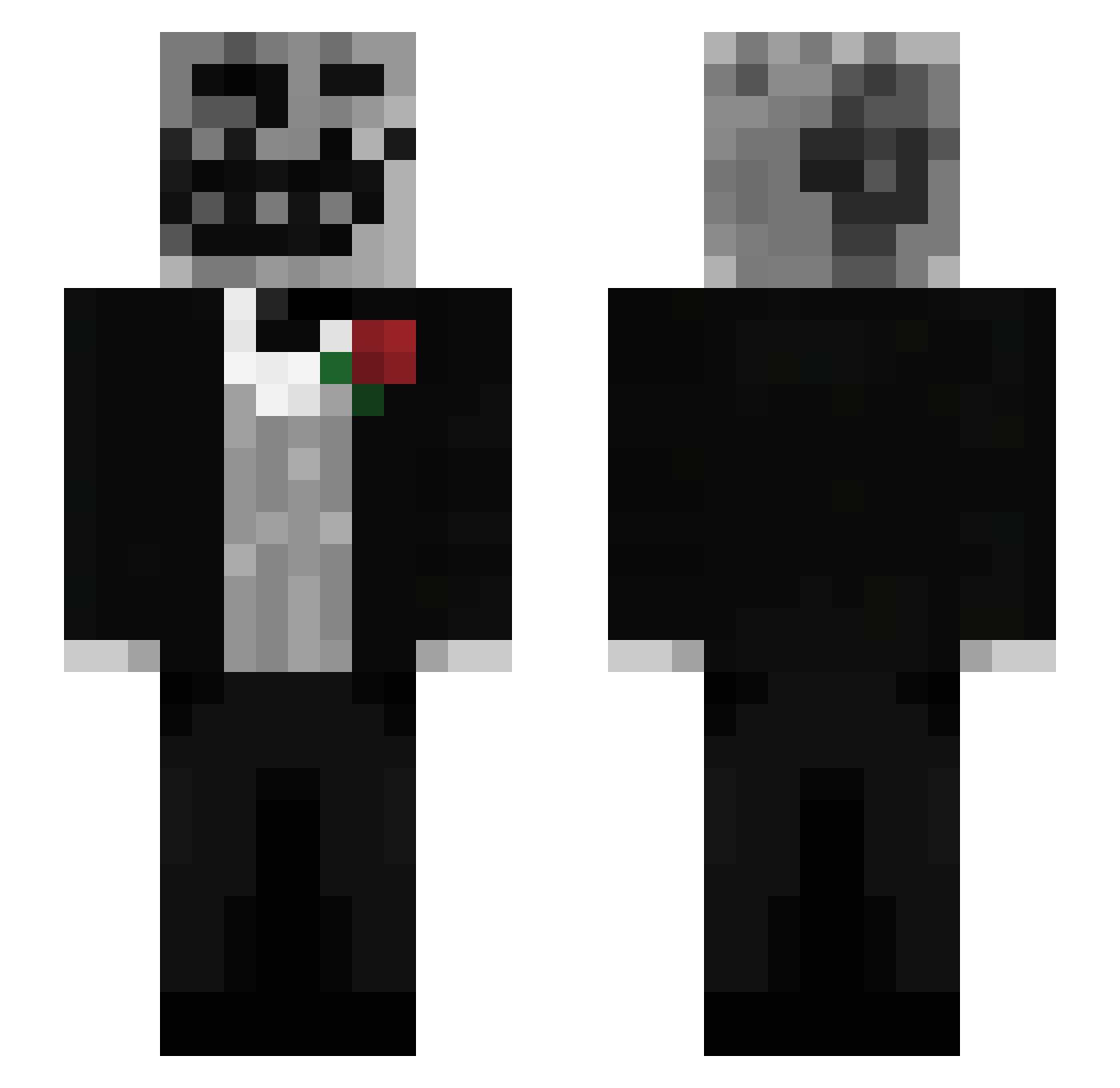 Z682 Minecraft skin, front and back view