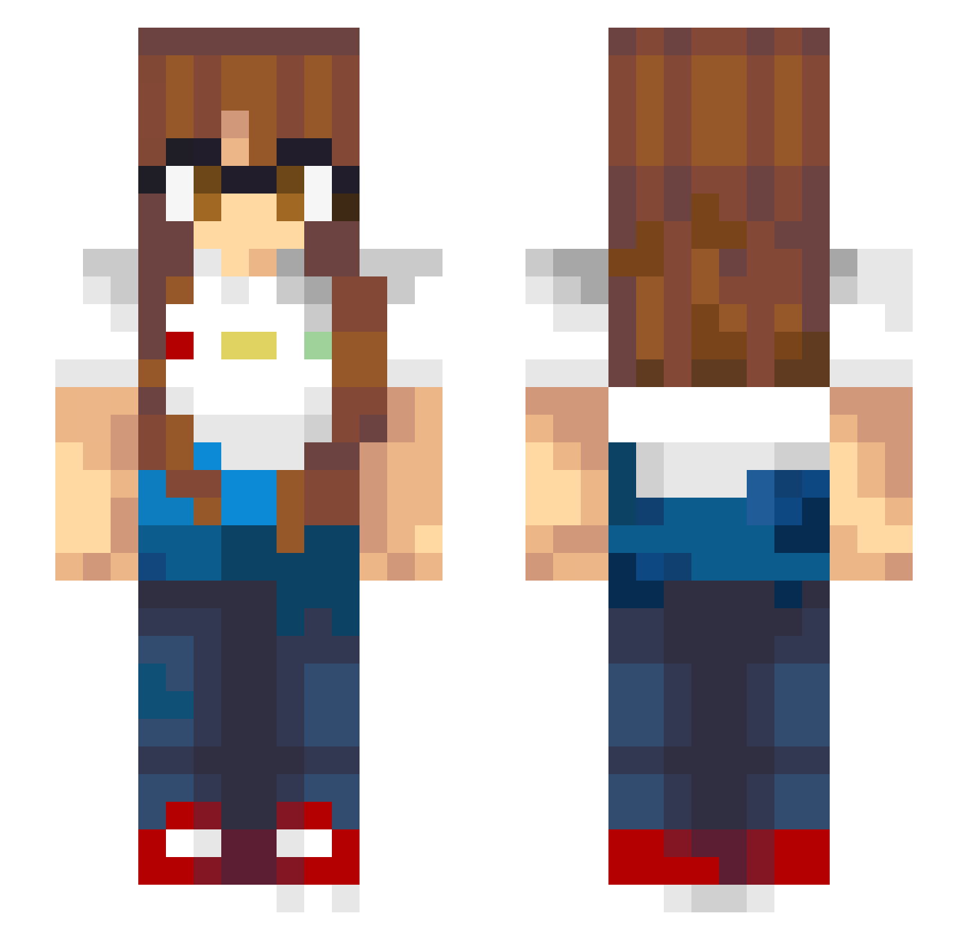 splatcat8 Minecraft skin, front and back view