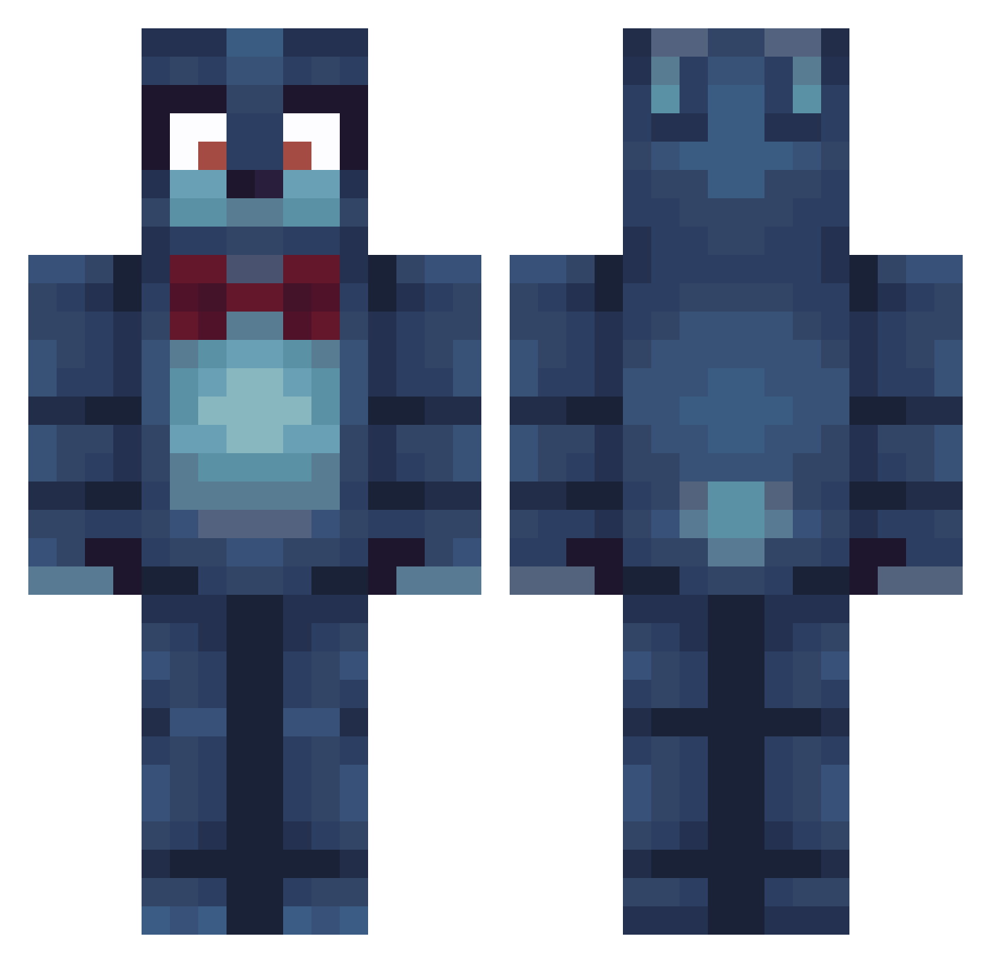 _Nestly_ Minecraft skin, front and back view