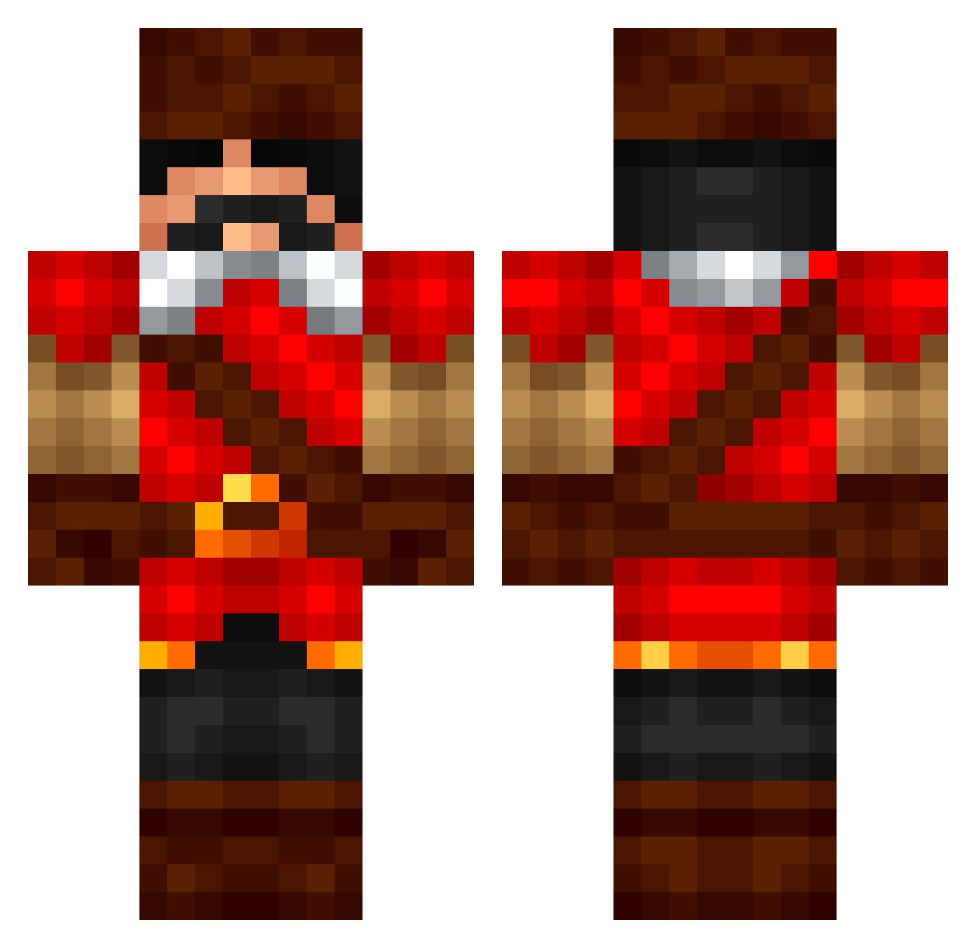 Erik1st Minecraft skin, front and back view