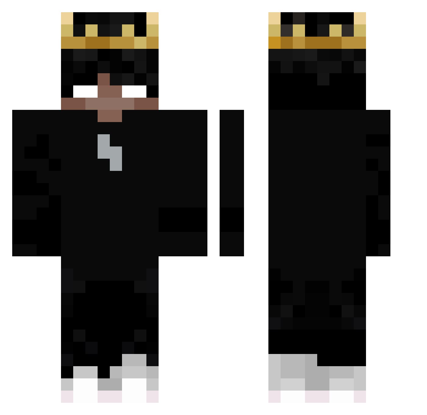 Tjekkeren Minecraft skin, front and back view