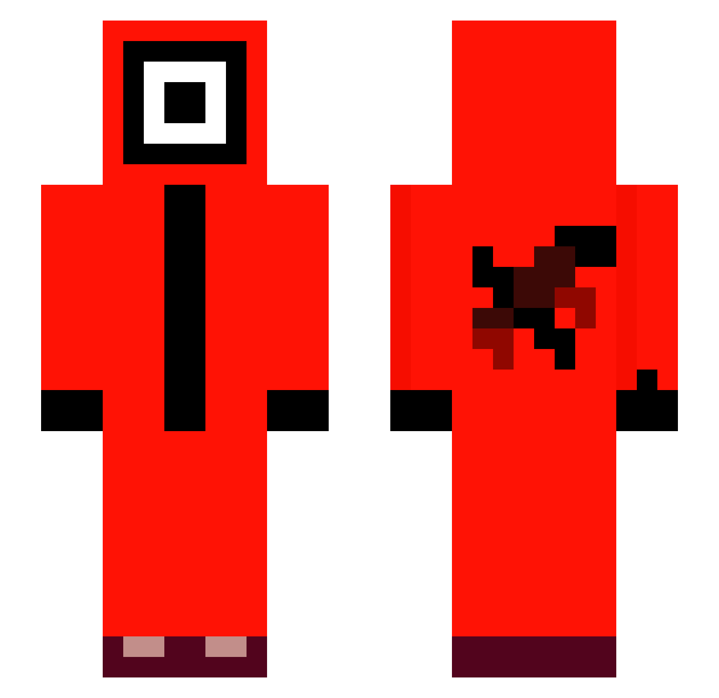 1shotem Minecraft skin, front and back view