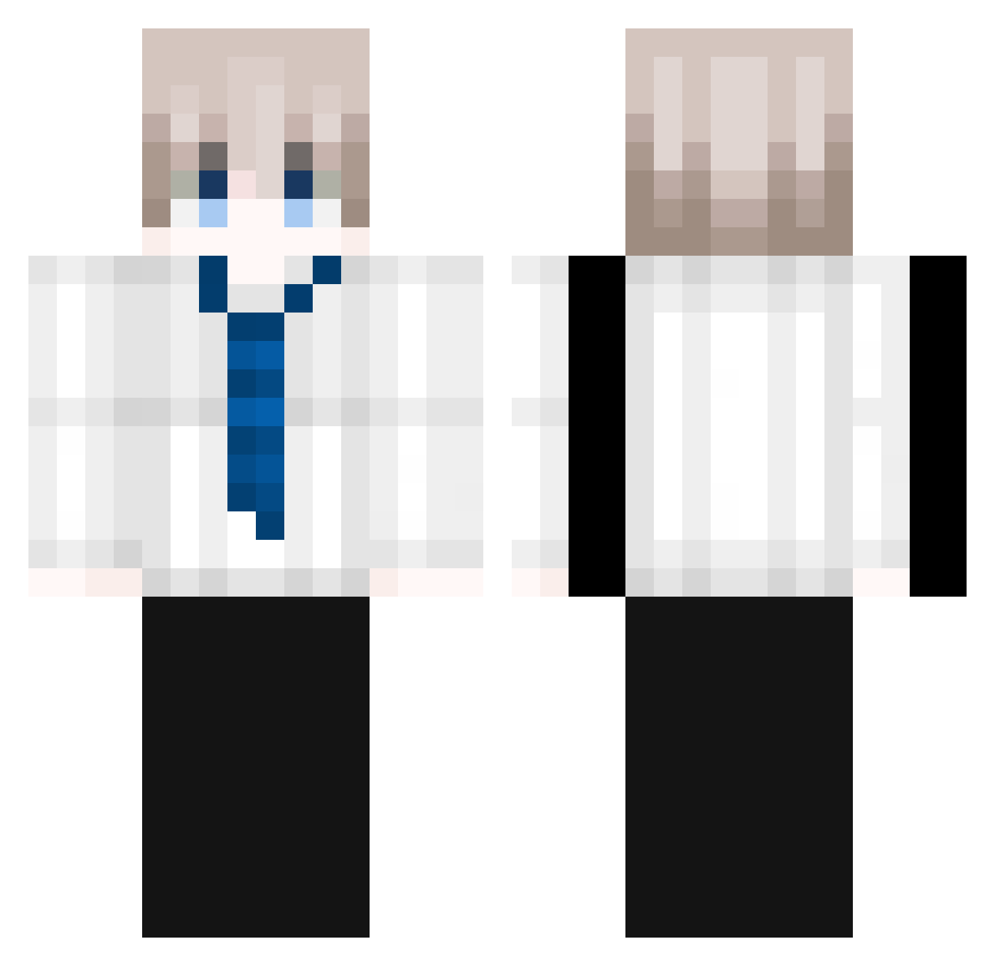 zrsf Minecraft skin, front and back view