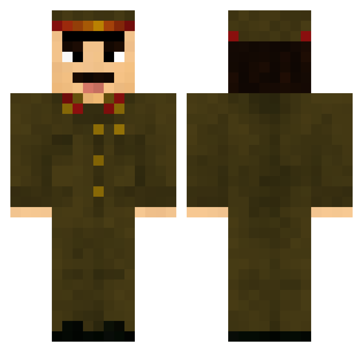 MrIdiot44 Minecraft skin, front and back view