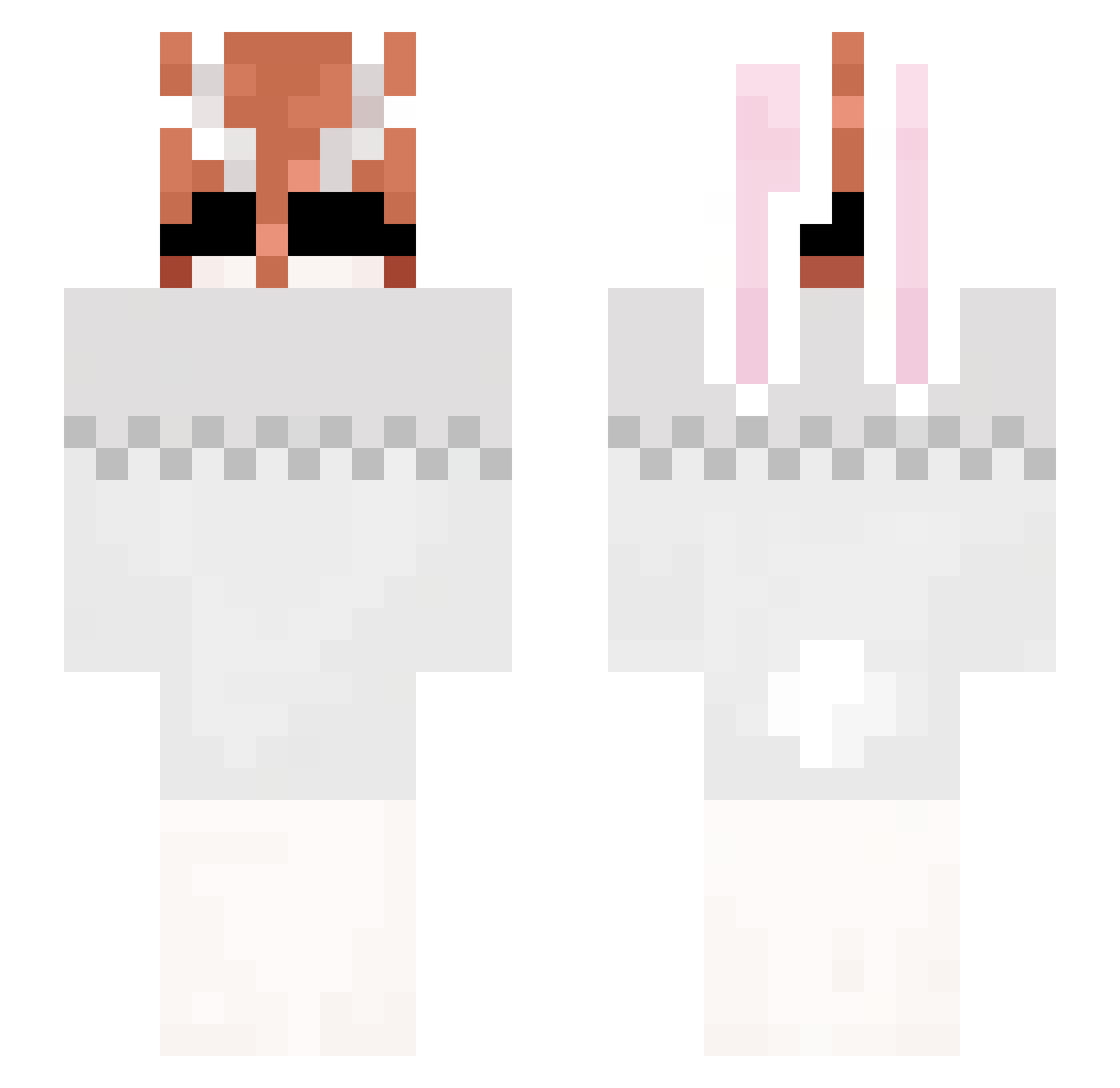 Azarified Minecraft skin, front and back view