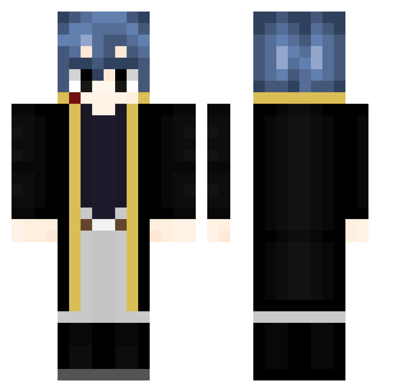 CazYaz Minecraft skin, front and back view