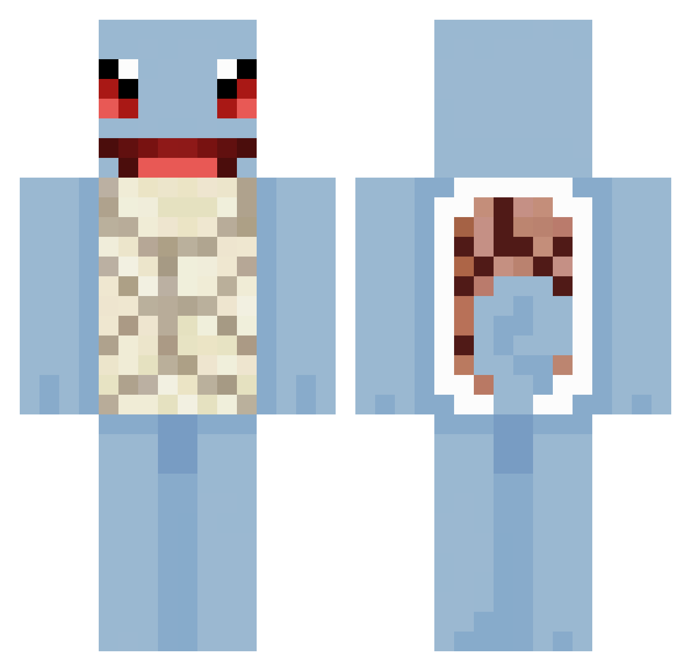 Jonteilm Minecraft skin, front and back view