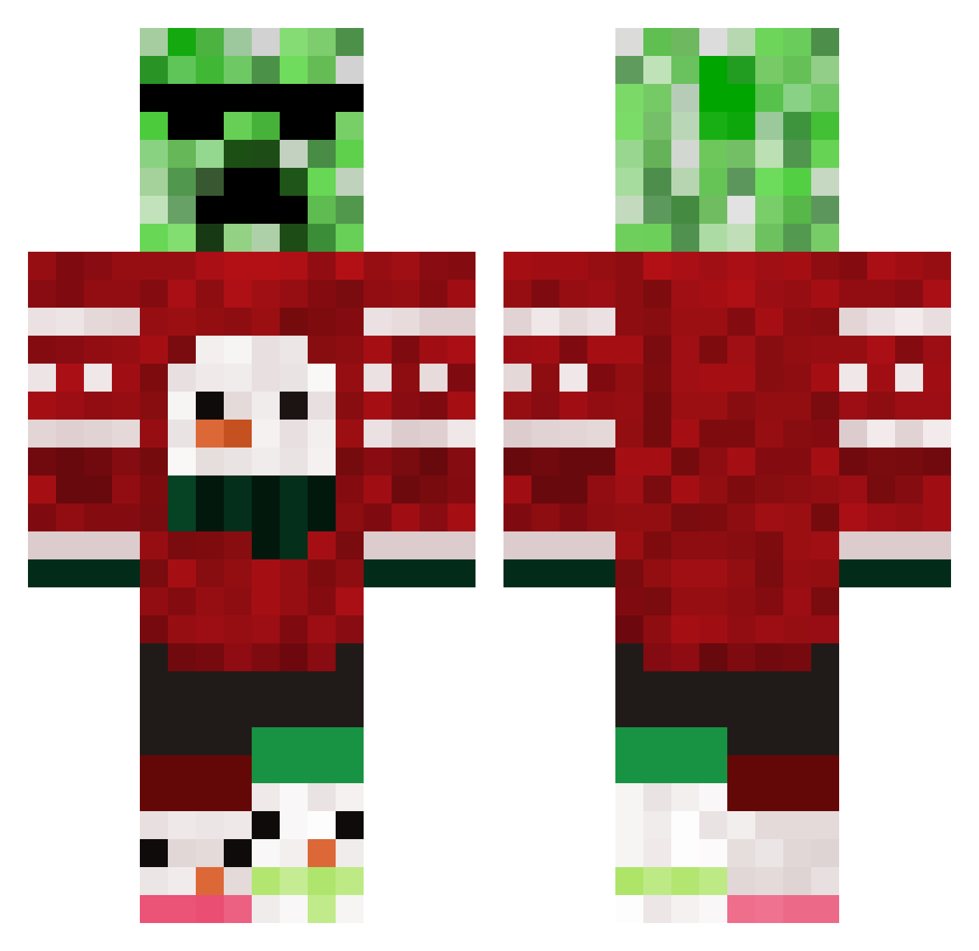 Lolisek_XD Minecraft skin, front and back view
