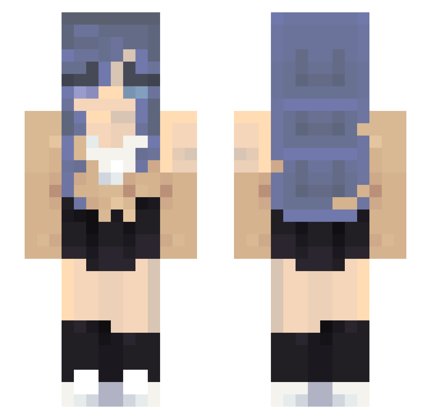 Turmolii Minecraft skin, front and back view