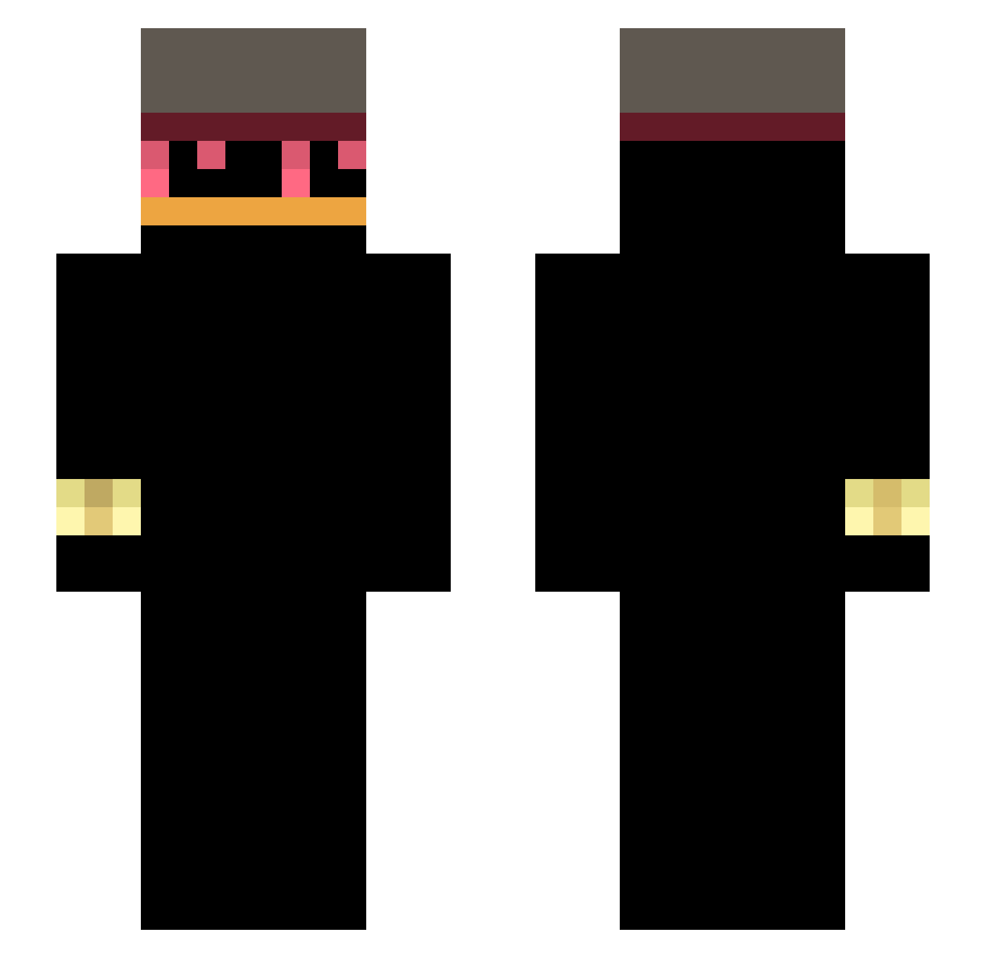 mystic2333 Minecraft skin, front and back view