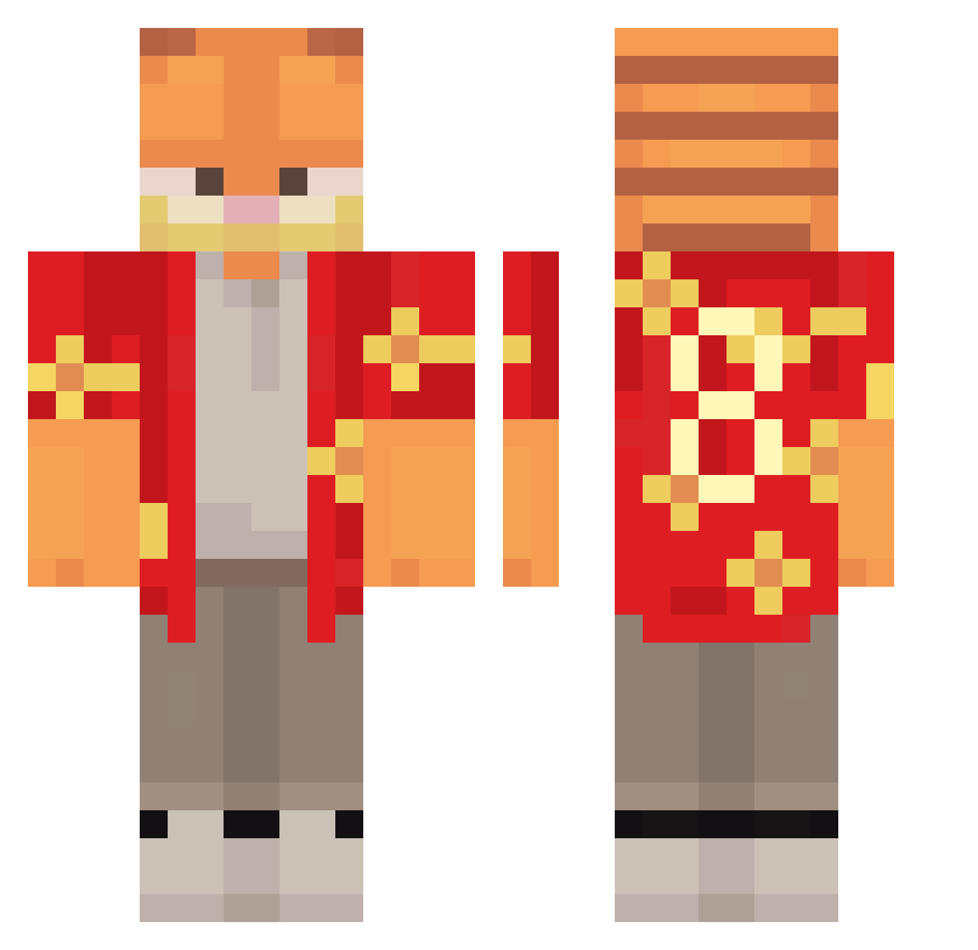 solo_lory24877 Minecraft skin, front and back view