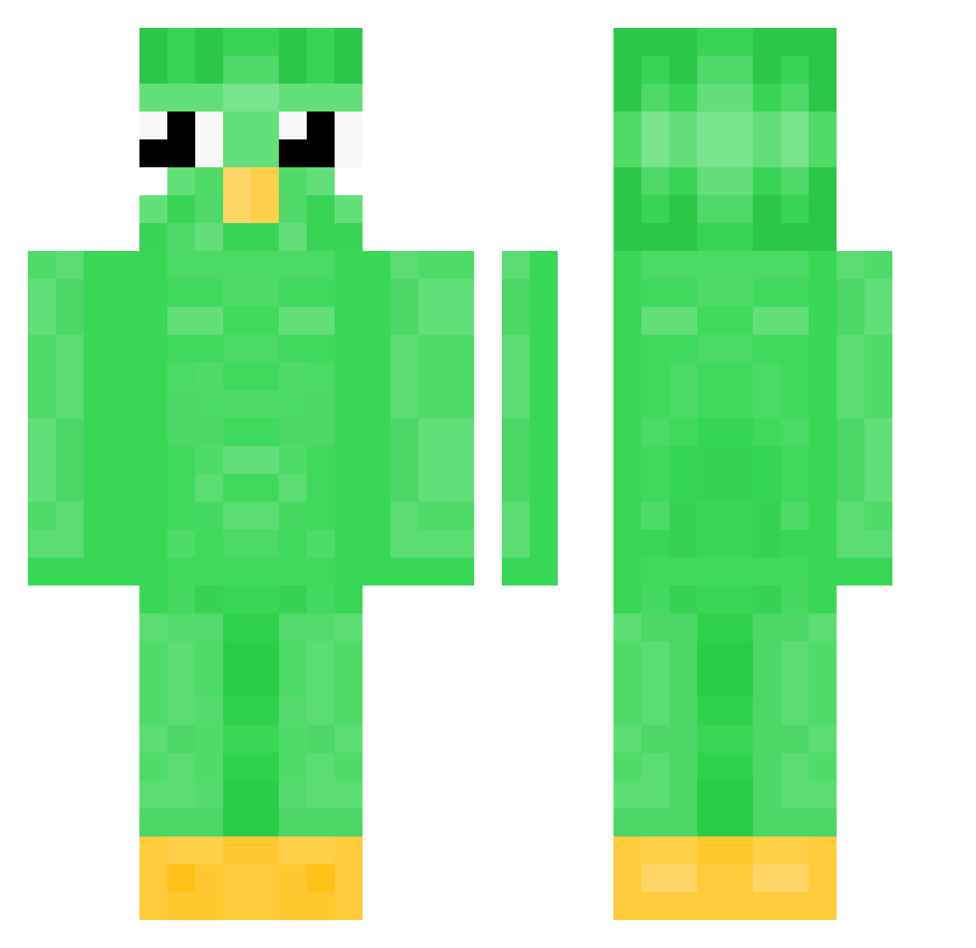 WarTrog2019 Minecraft skin, front and back view