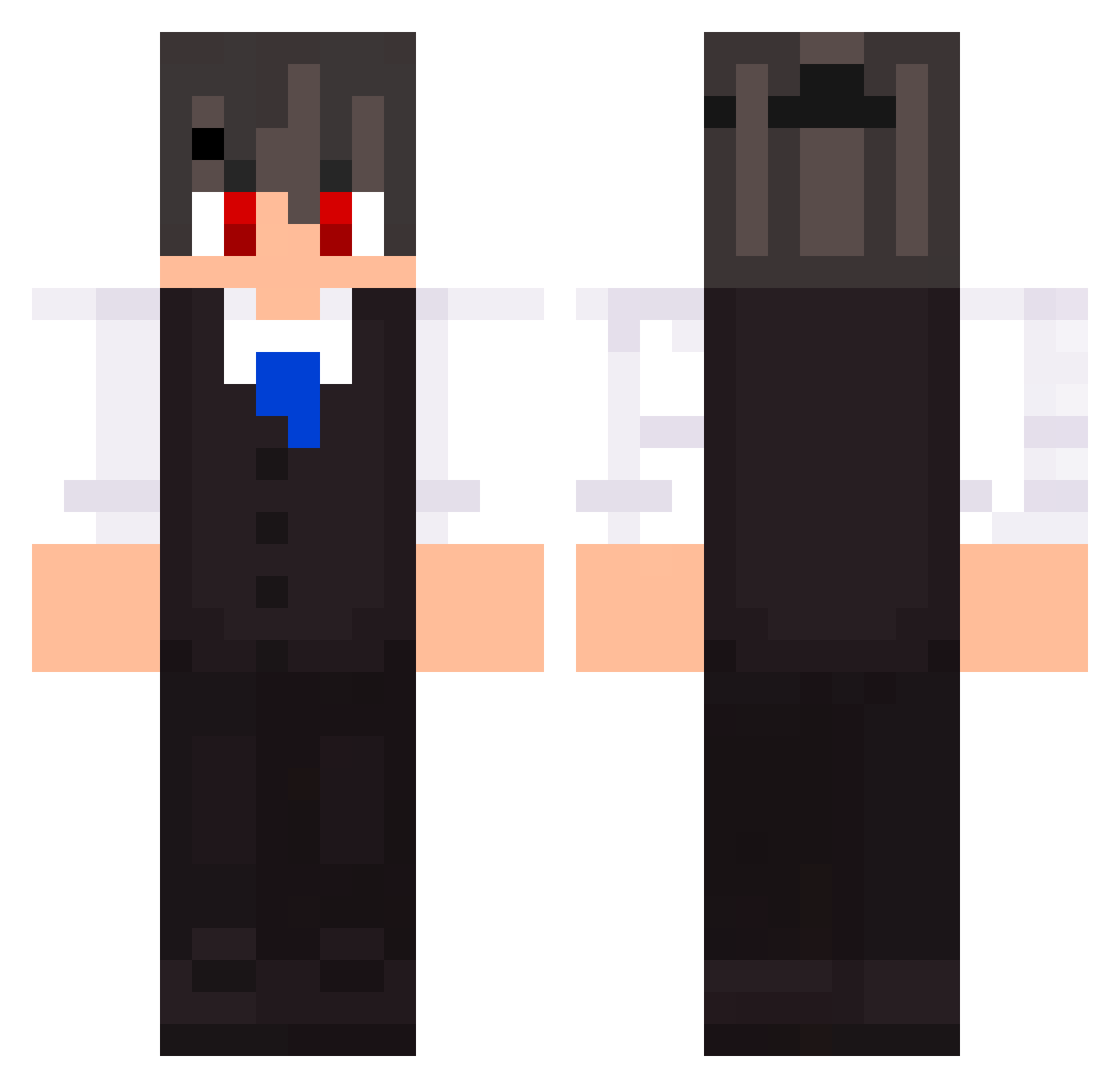 TATU3132 Minecraft skin, front and back view