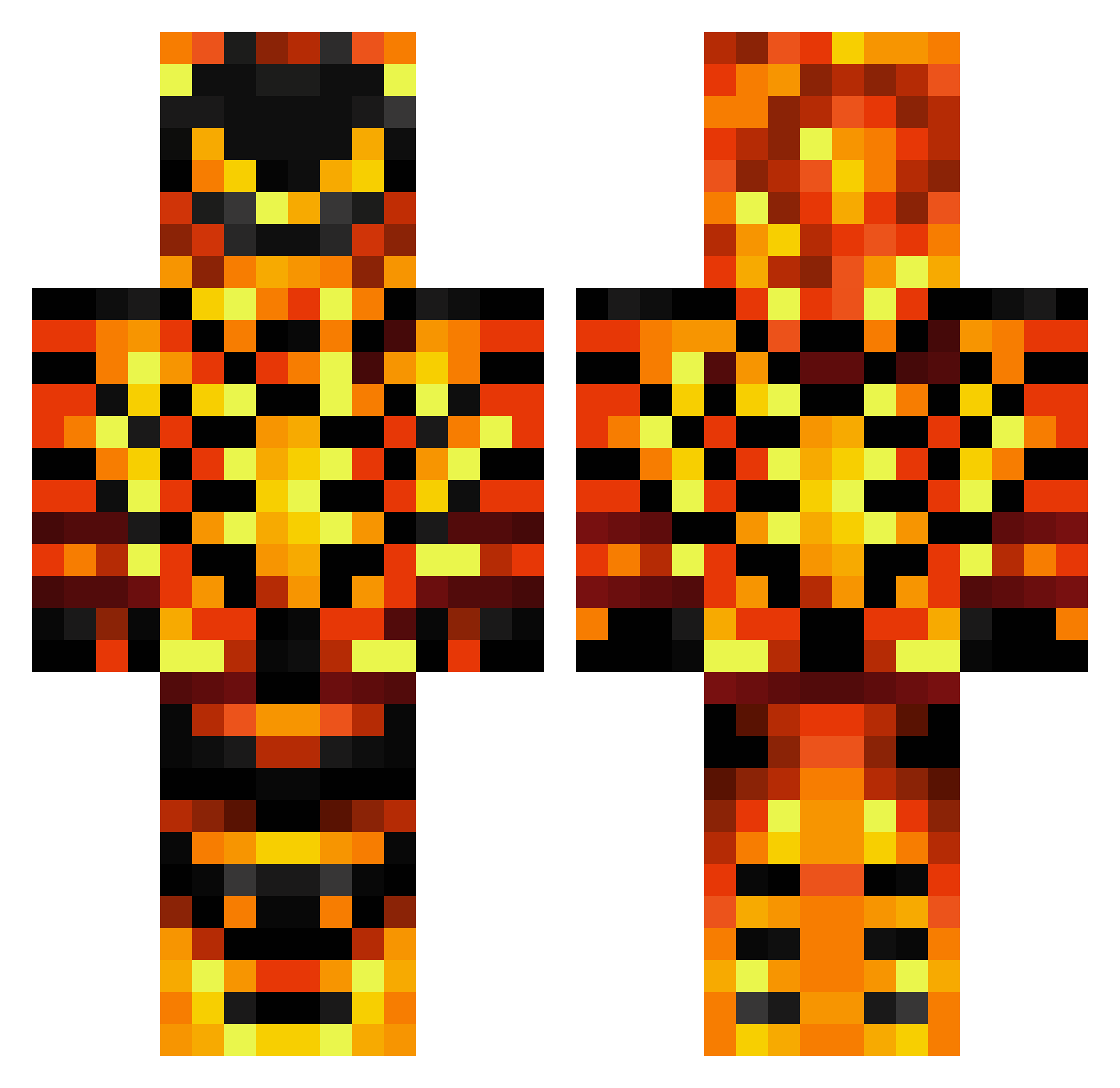 ilpetr Minecraft skin, front and back view