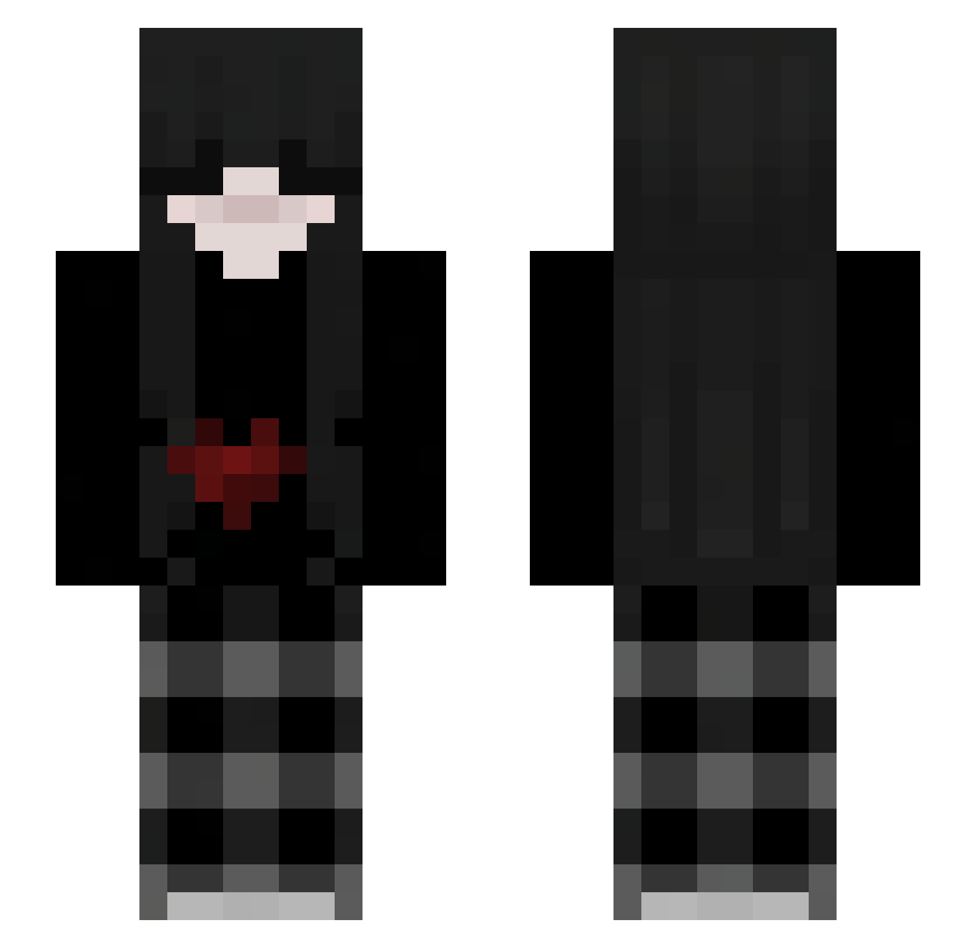 Al0ns00_ Minecraft skin, front and back view