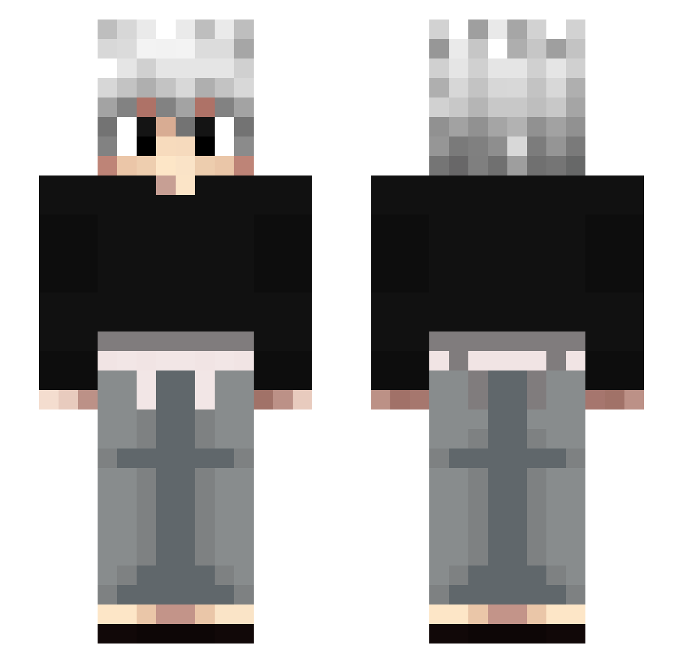 SlayerYS_777 Minecraft skin, front and back view