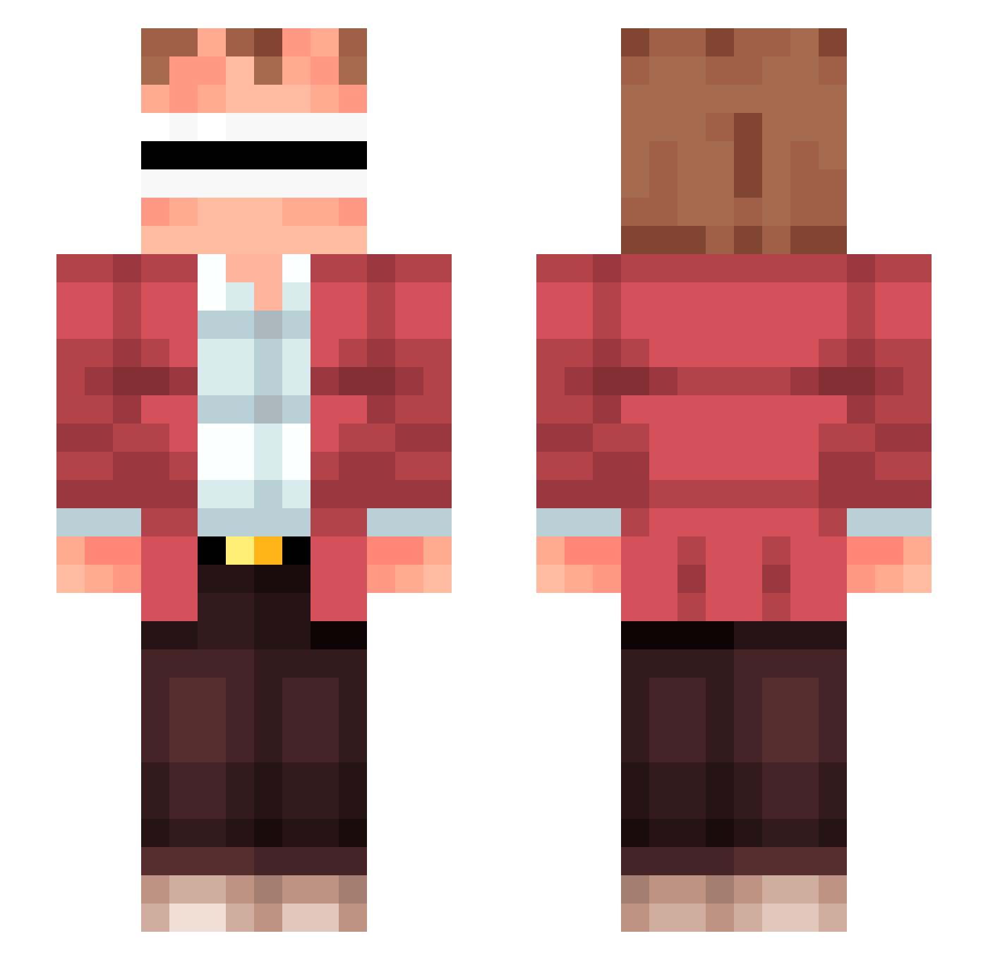 vikendd Minecraft skin, front and back view