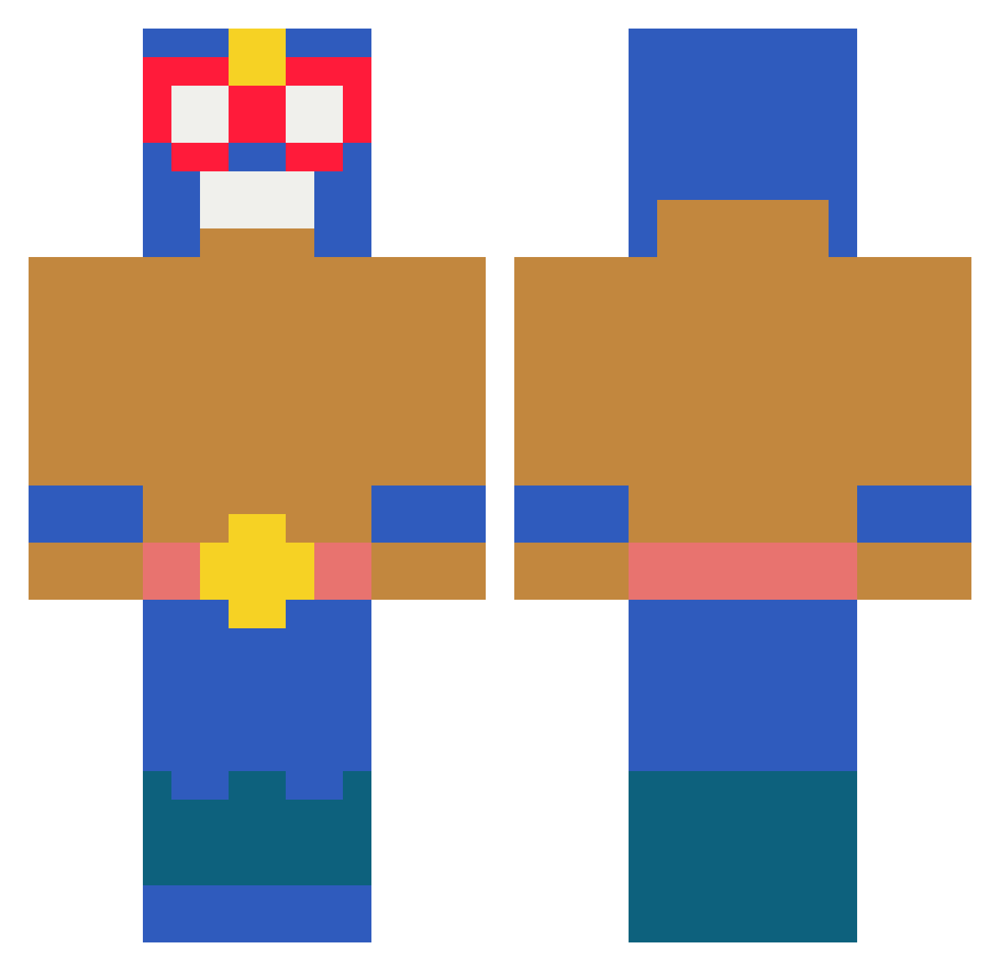 zSyphl3x Minecraft skin, front and back view