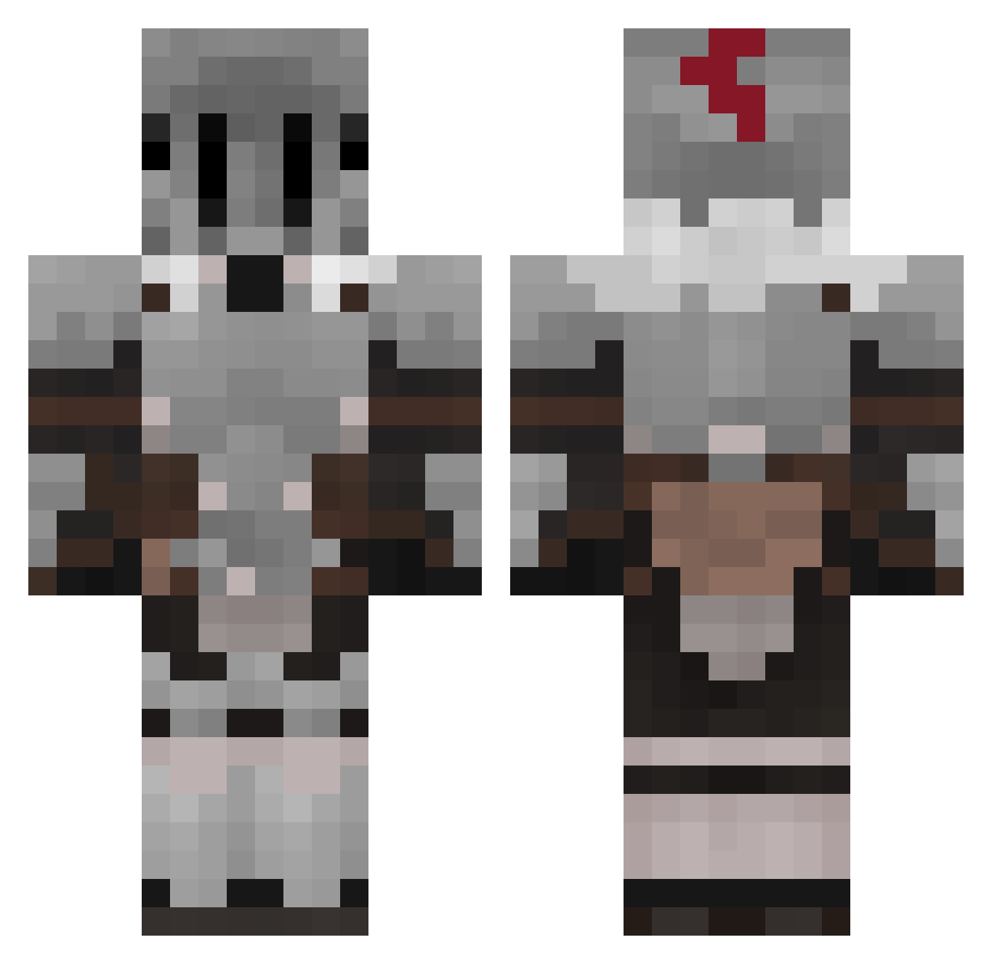 byrserker Minecraft skin, front and back view