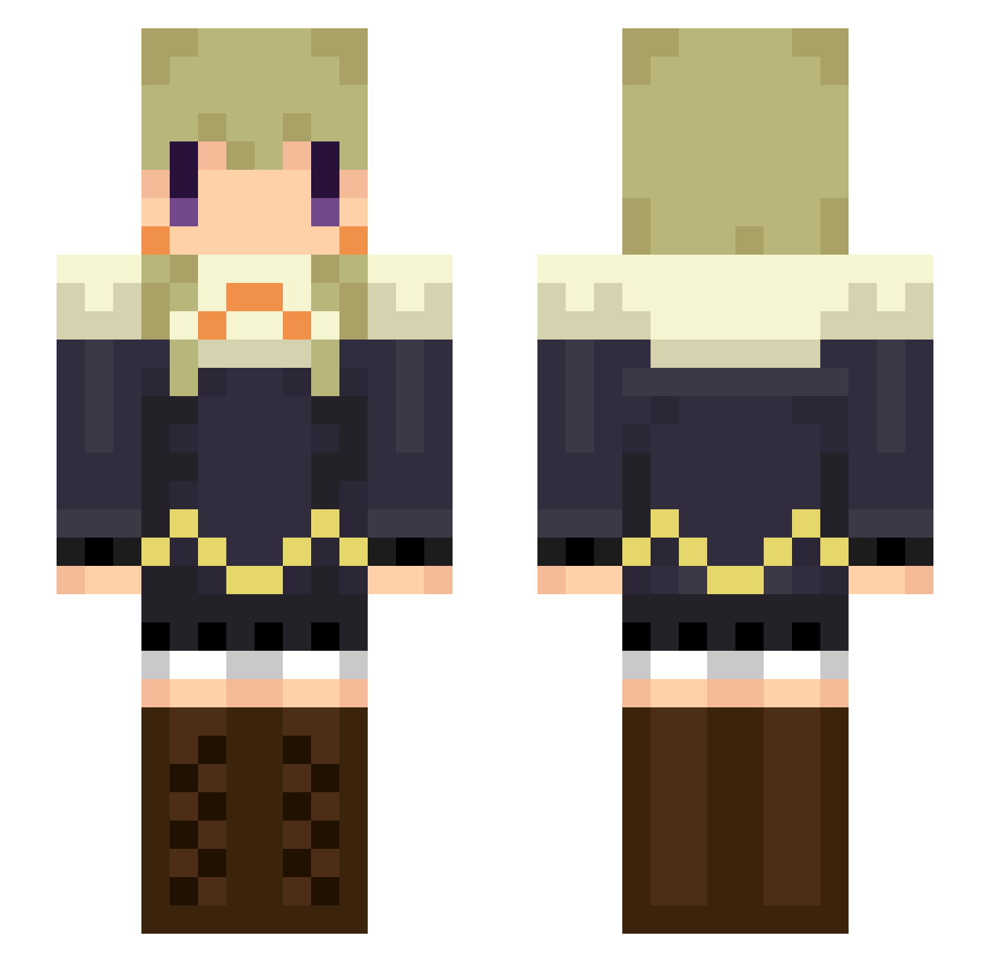 aikw25 Minecraft skin, front and back view