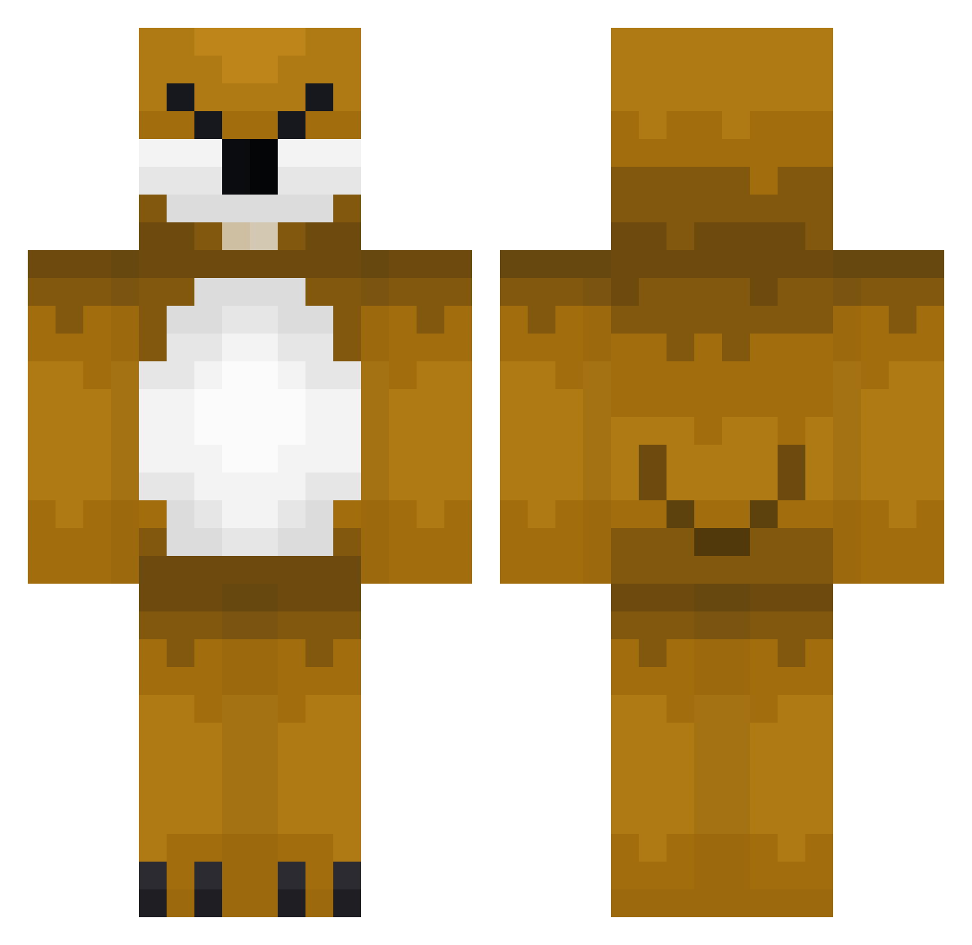 Schorschinger Minecraft skin, front and back view