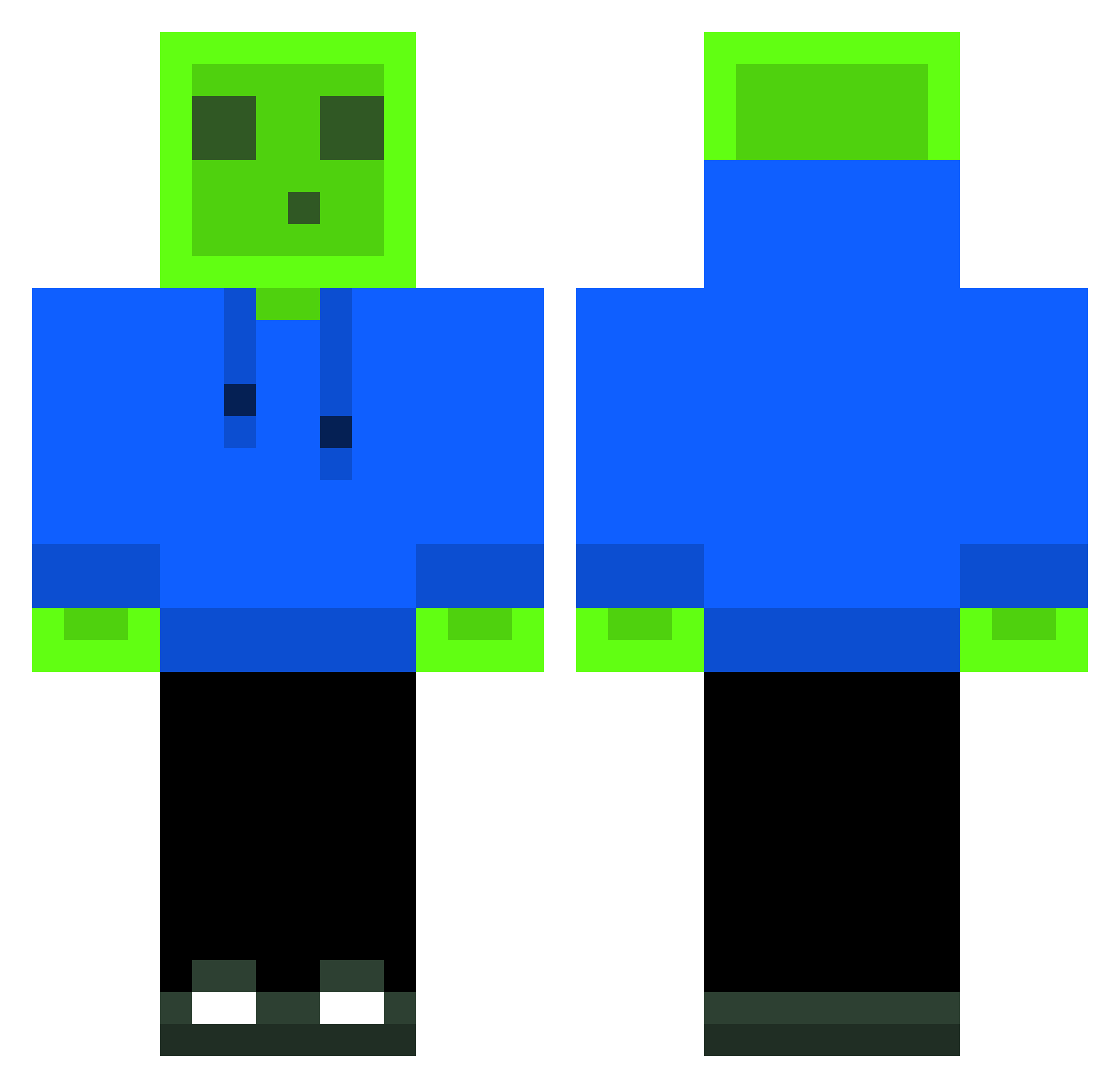 VeryDolphin8603 Minecraft skin, front and back view