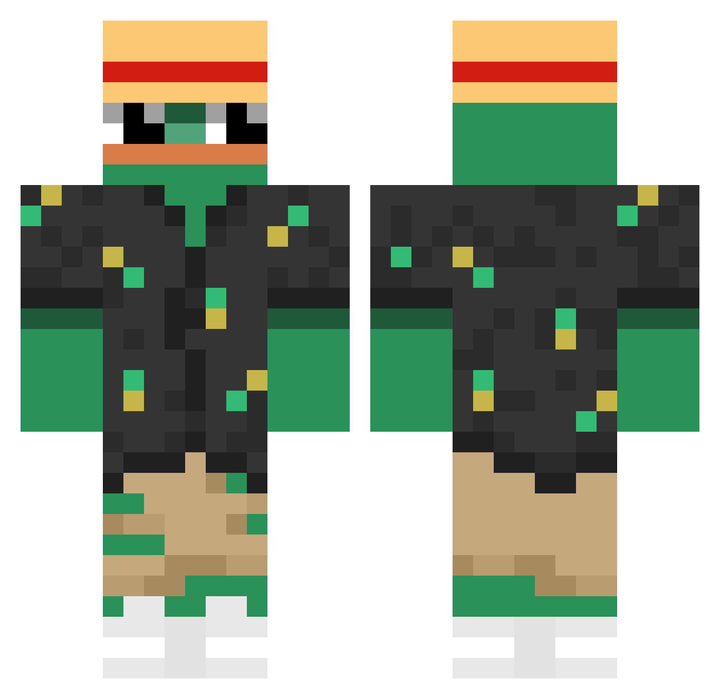 _Tim_curry_ Minecraft skin, front and back view