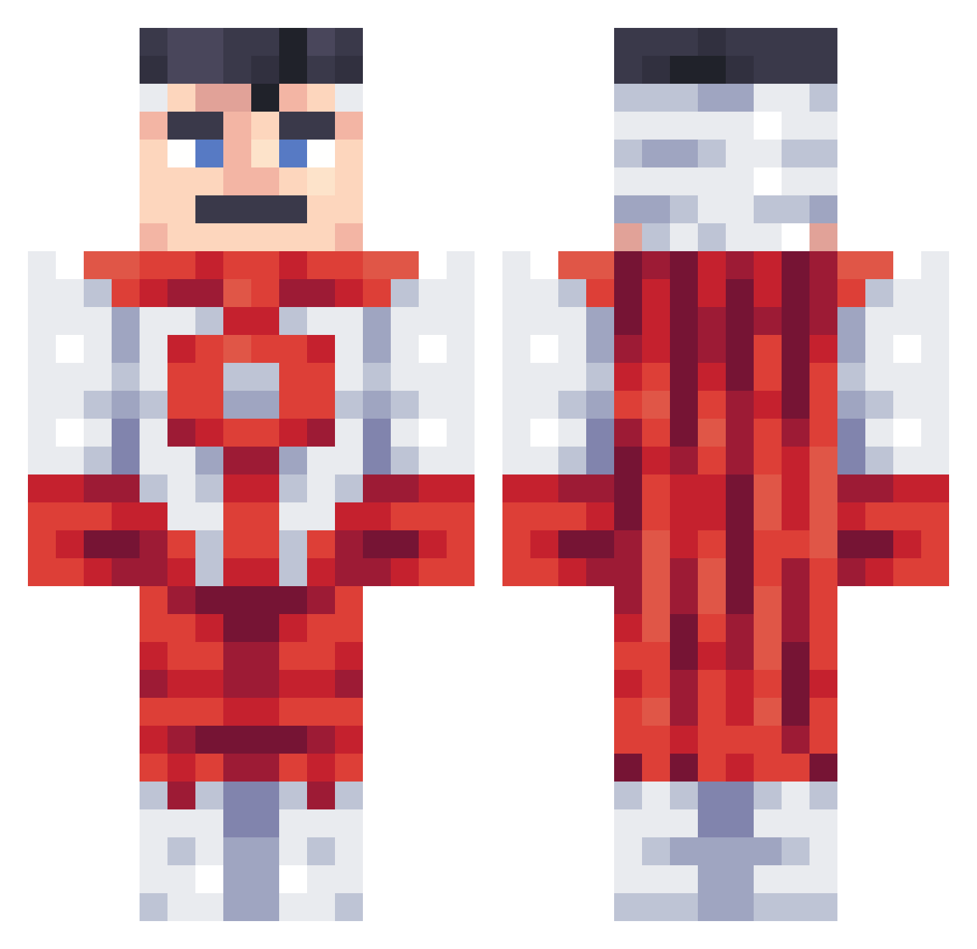 ToxicJoker31 Minecraft skin, front and back view