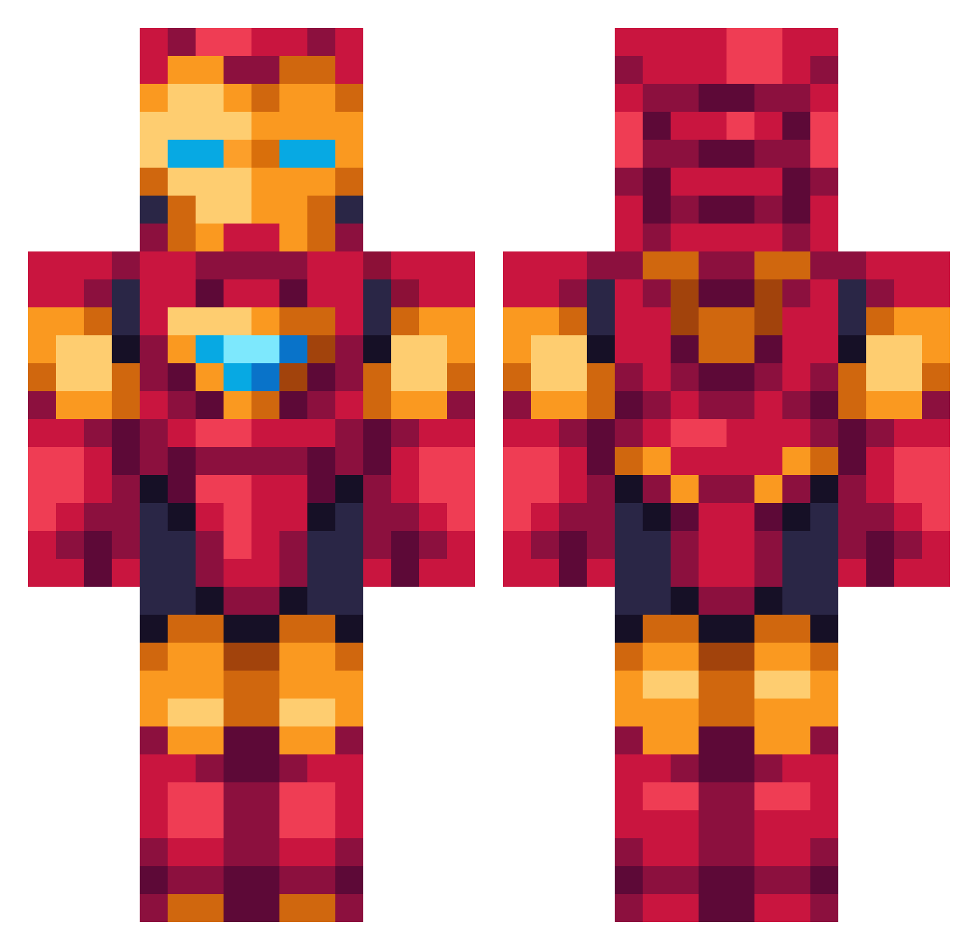 greyfox177 Minecraft skin, front and back view