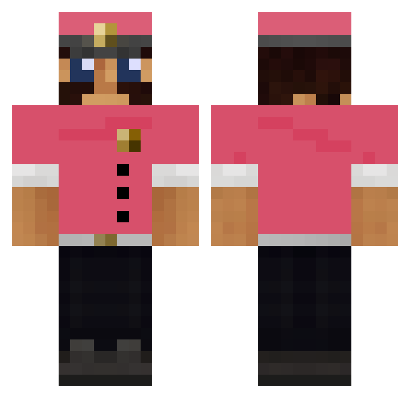 Mr_BangsiJr Minecraft skin, front and back view