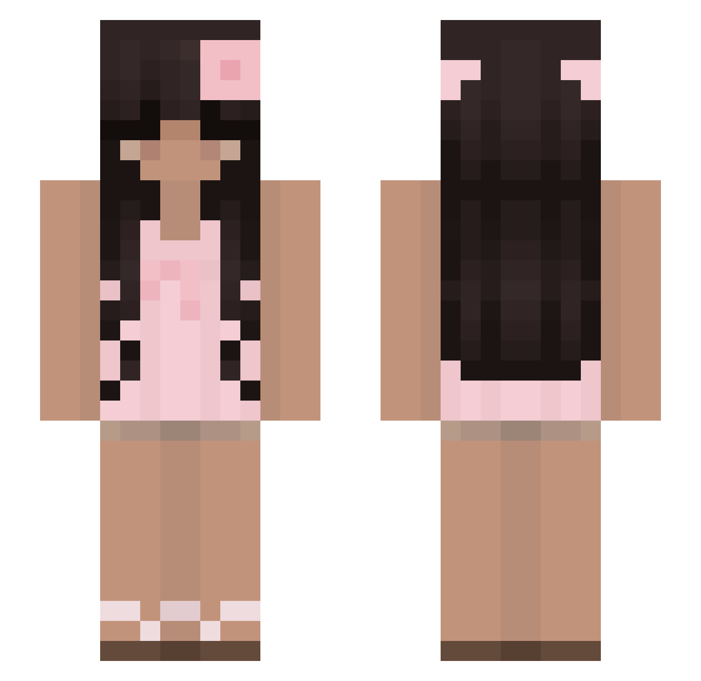 camiii__ Minecraft skin, front and back view