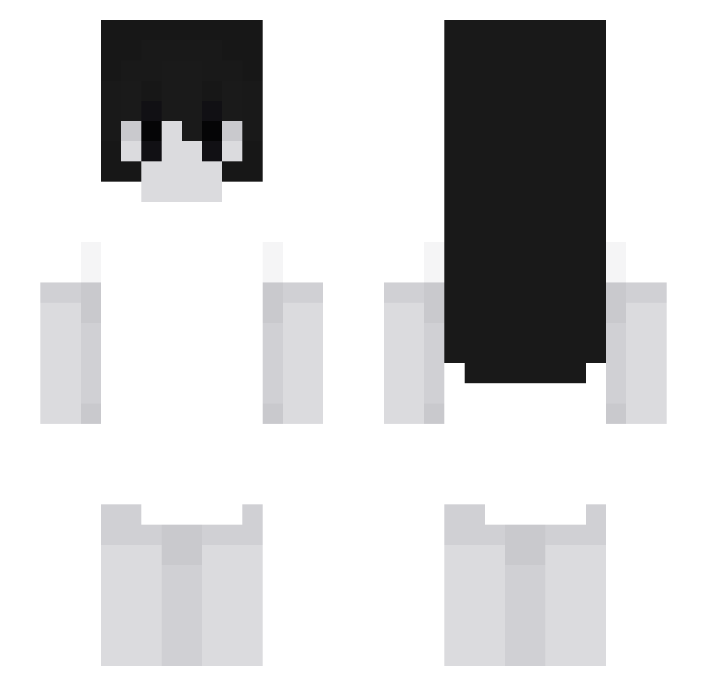 kelrmelr Minecraft skin, front and back view