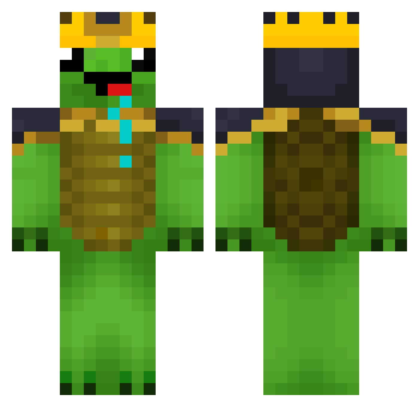 VIRRMO Minecraft skin, front and back view