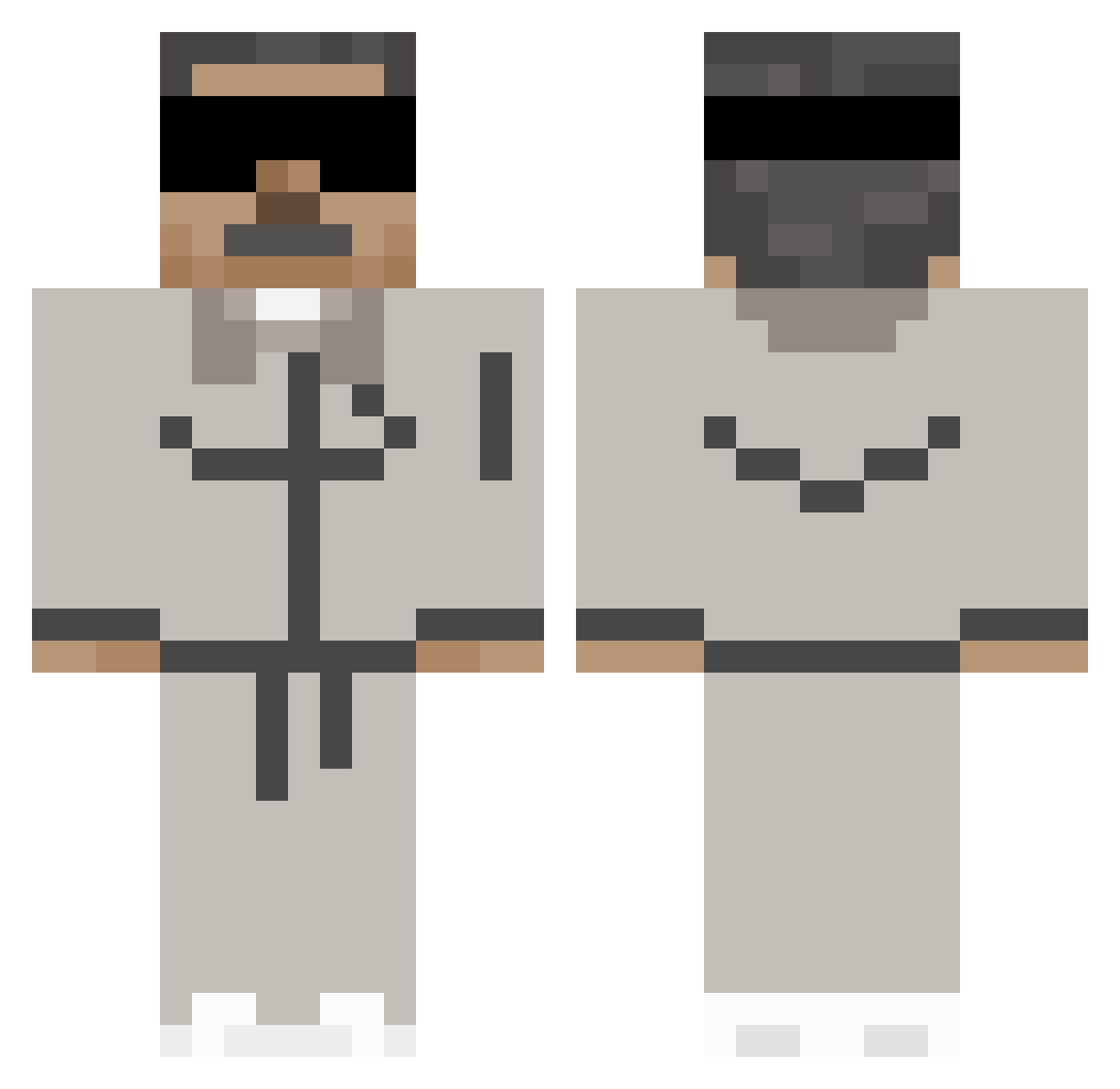 arthuuiii Minecraft skin, front and back view