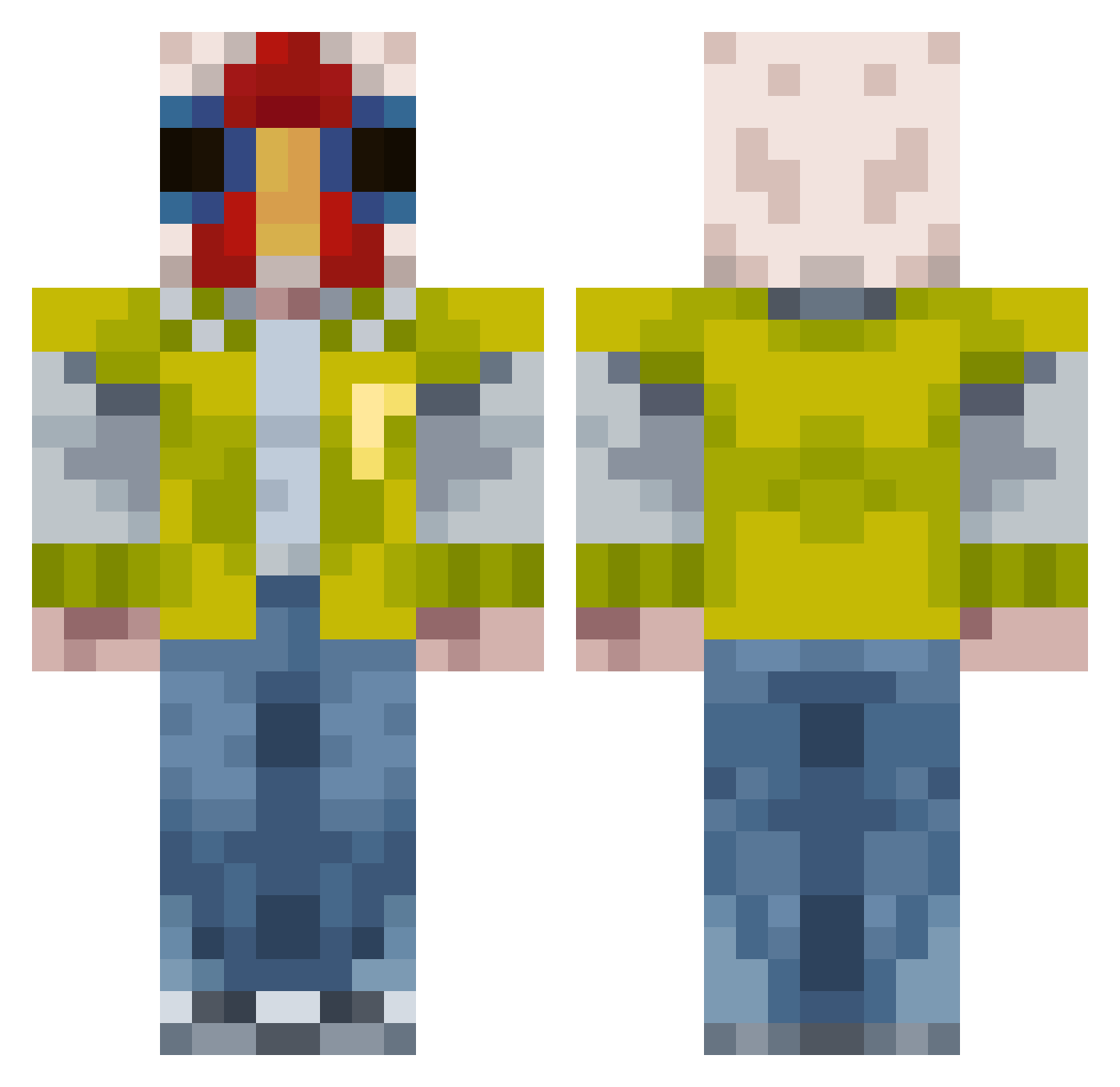 luftboll87 Minecraft skin, front and back view