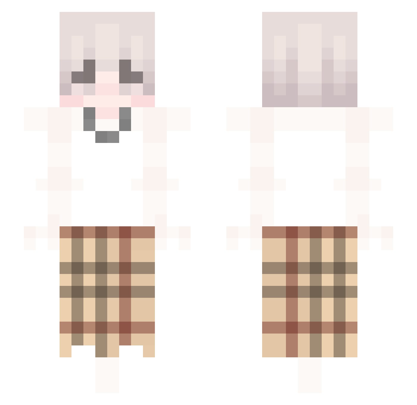 ProfessorTops Minecraft skin, front and back view