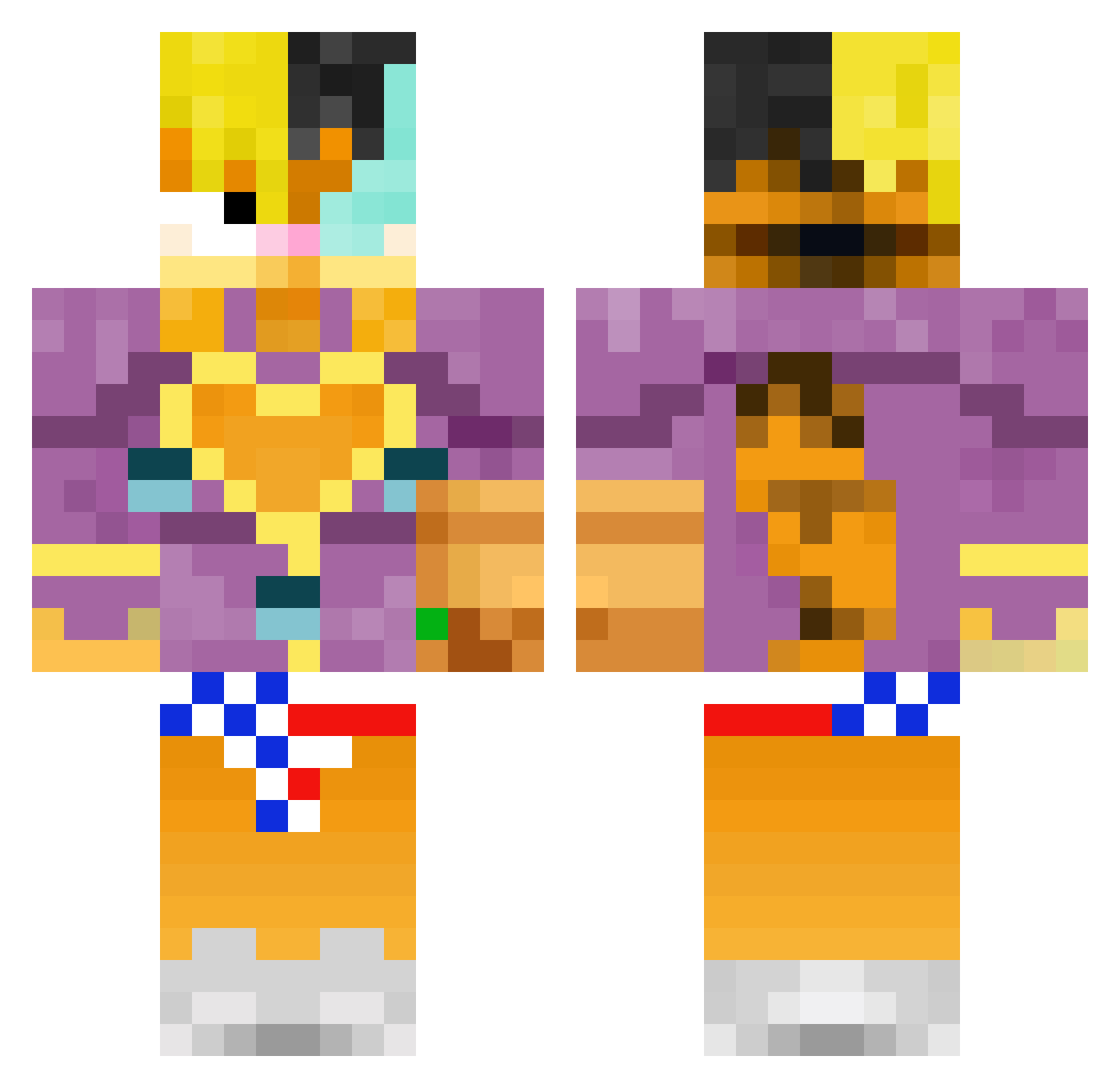 dan_yastra147 Minecraft skin, front and back view