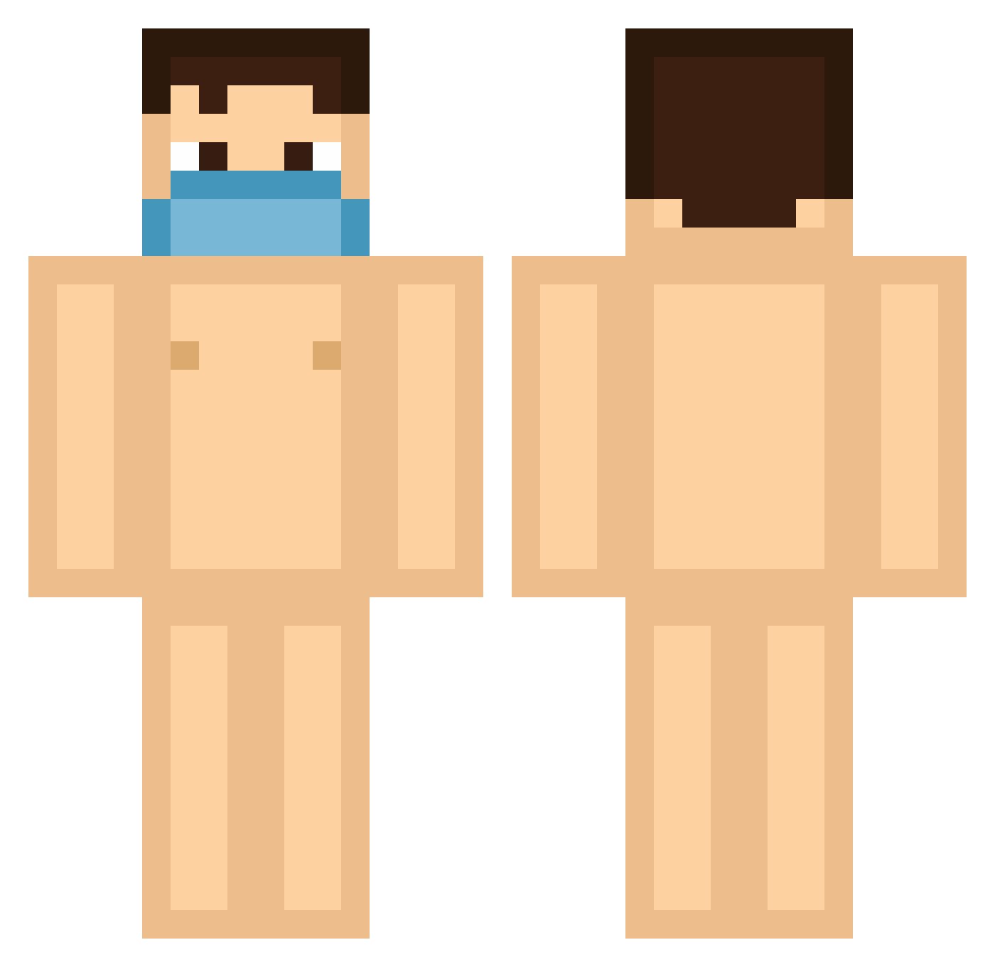 Sherminator123 Minecraft skin, front and back view