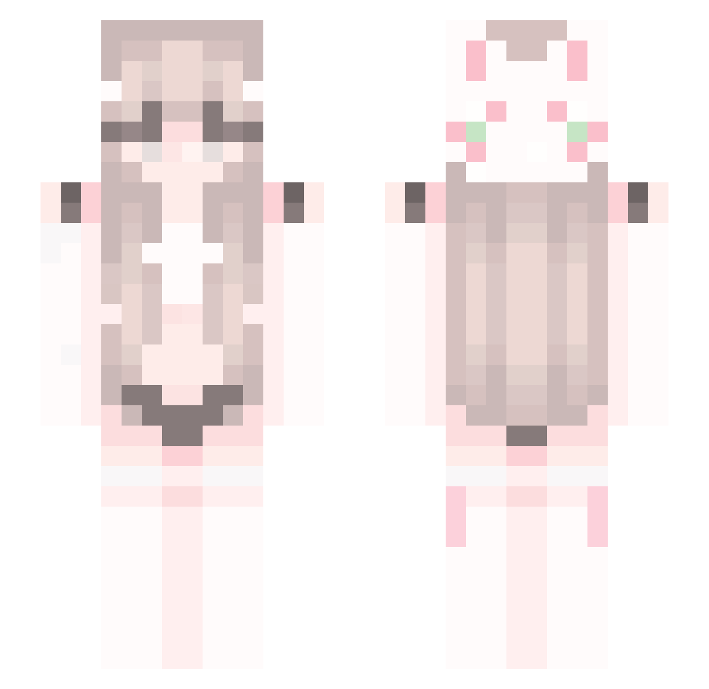 MaoNianx Minecraft skin, front and back view