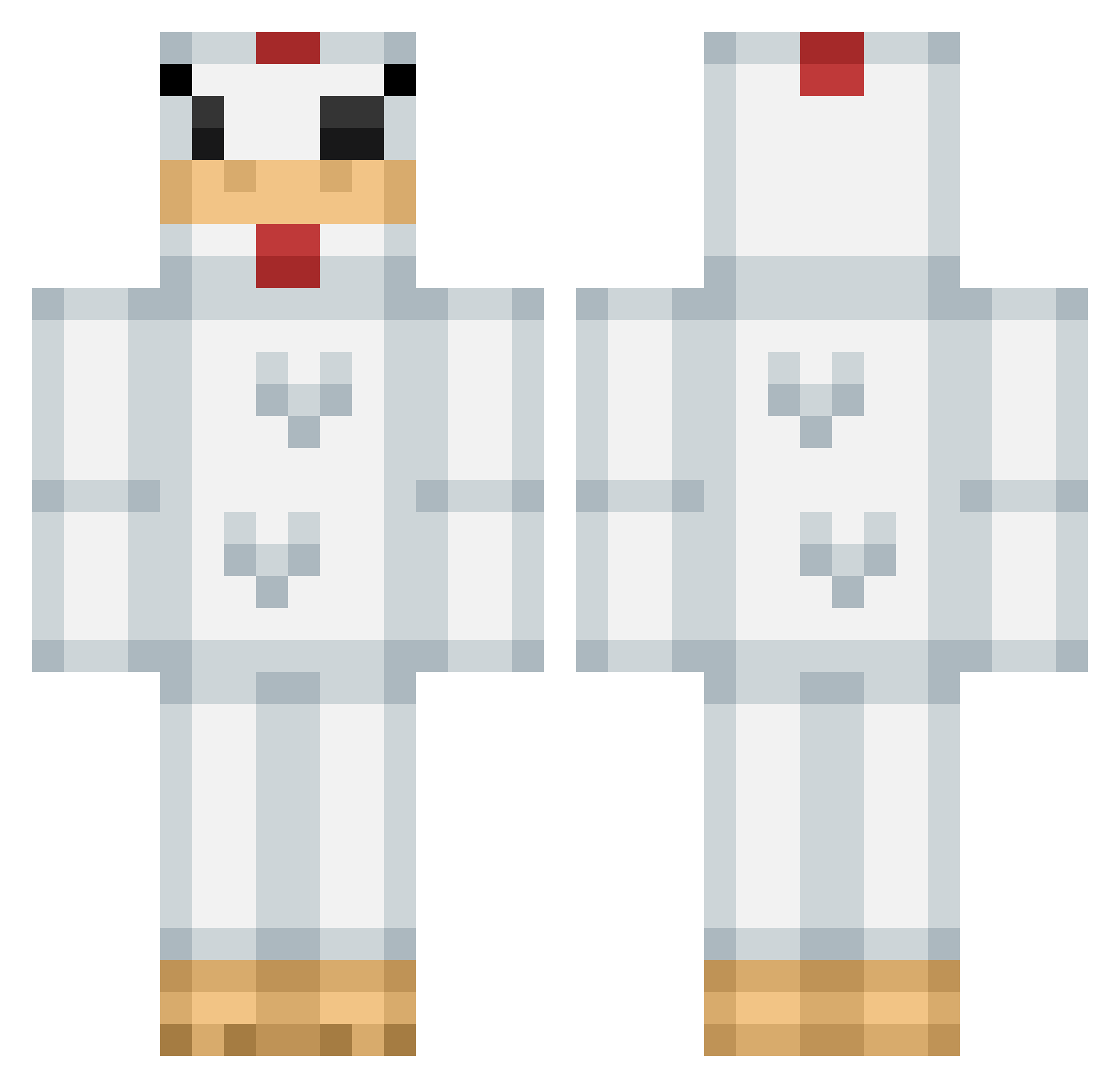 Aidan58 Minecraft skin, front and back view
