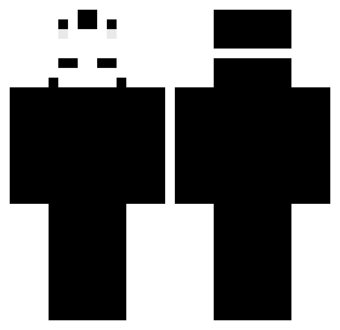 wlkkz Minecraft skin, front and back view