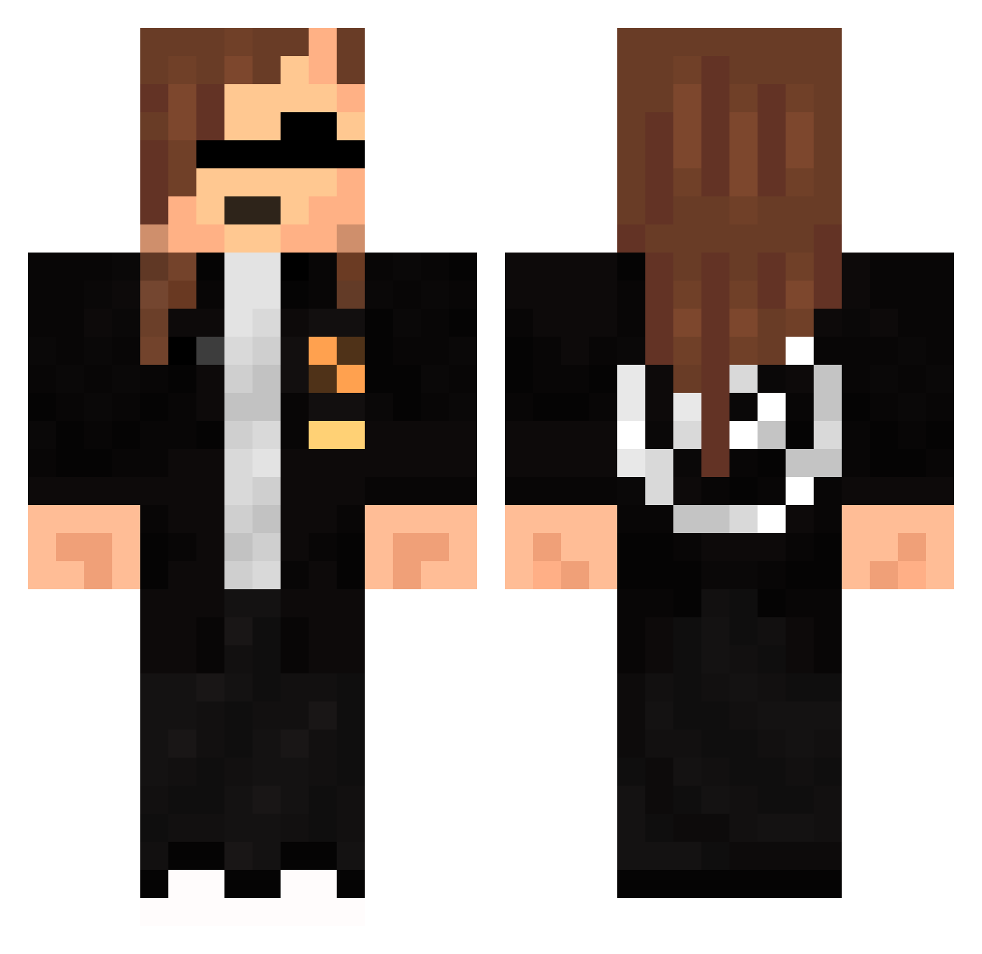 EgorLetovZiv Minecraft skin, front and back view