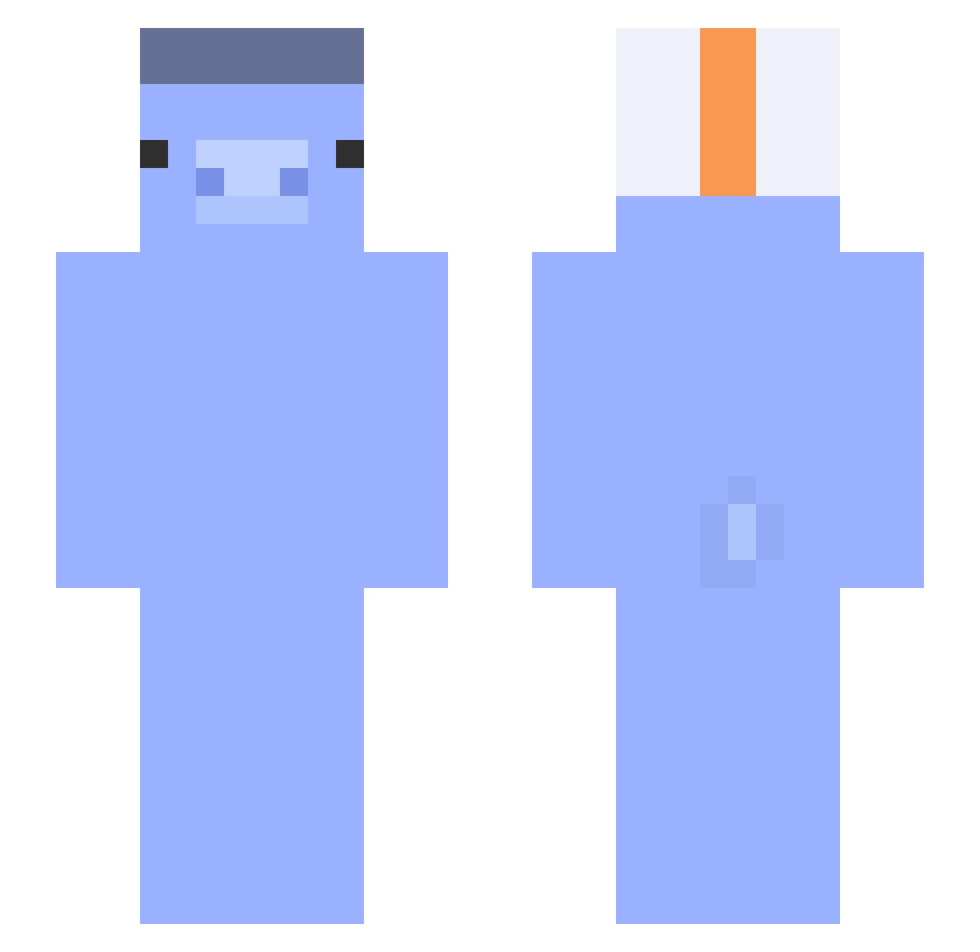 wumpusfusion Minecraft skin, front and back view