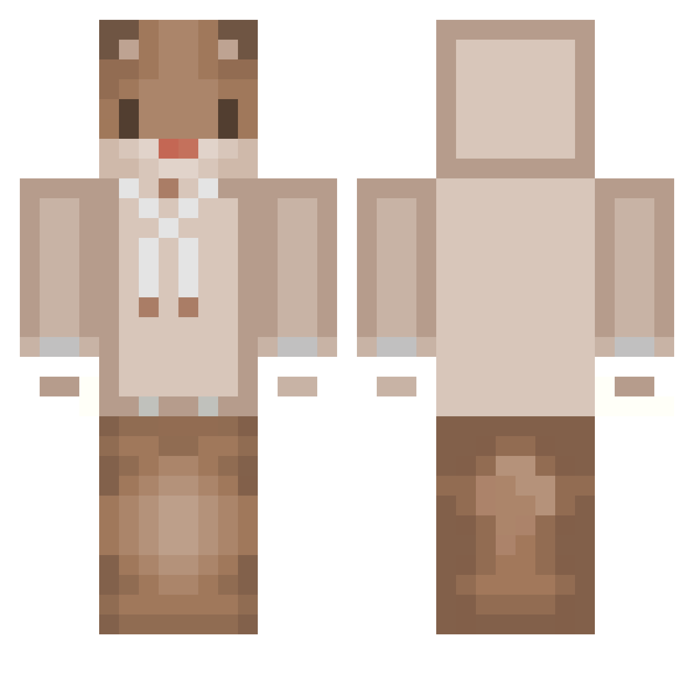 powawadeyo Minecraft skin, front and back view