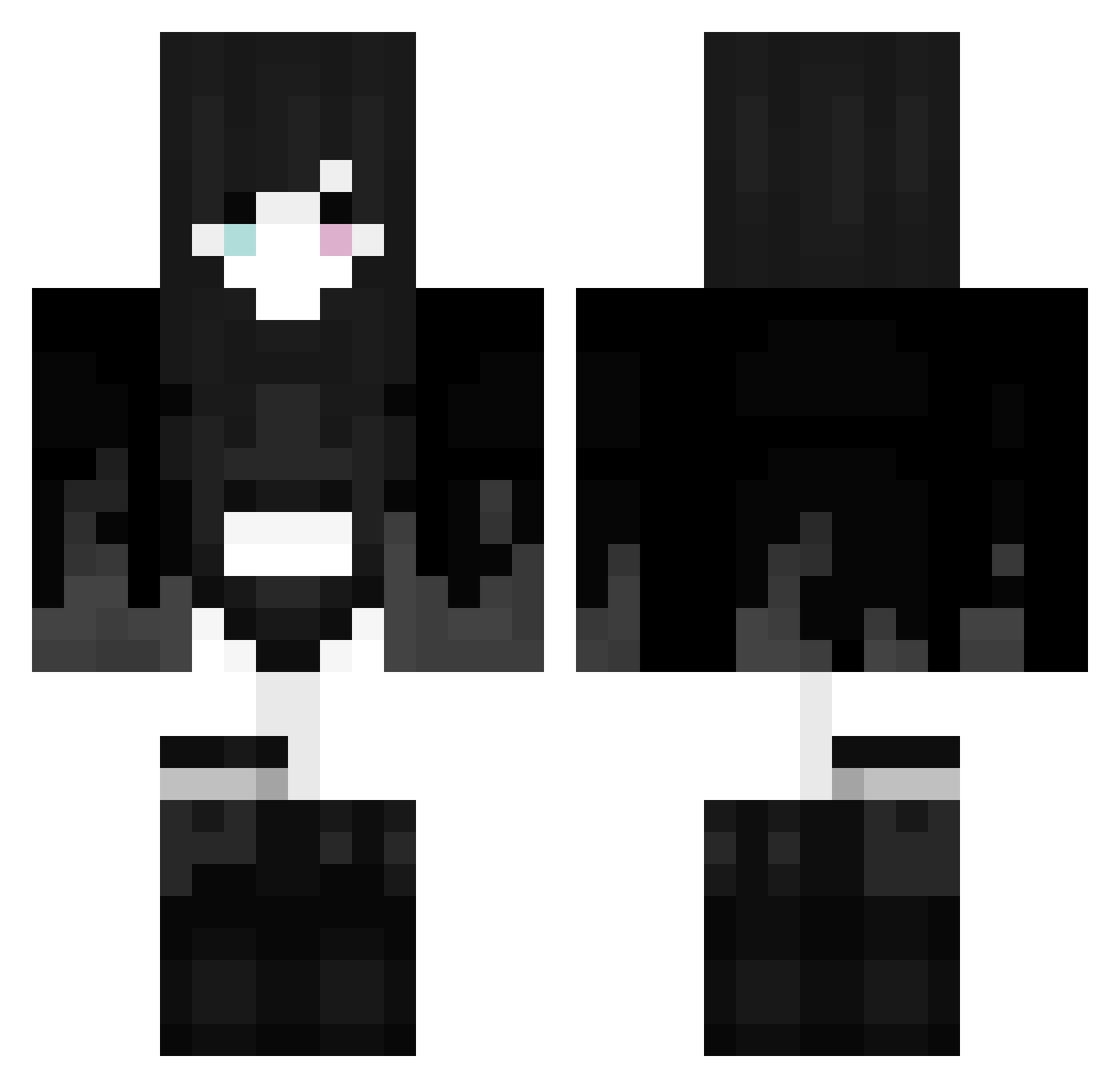TgFurry Minecraft skin, front and back view